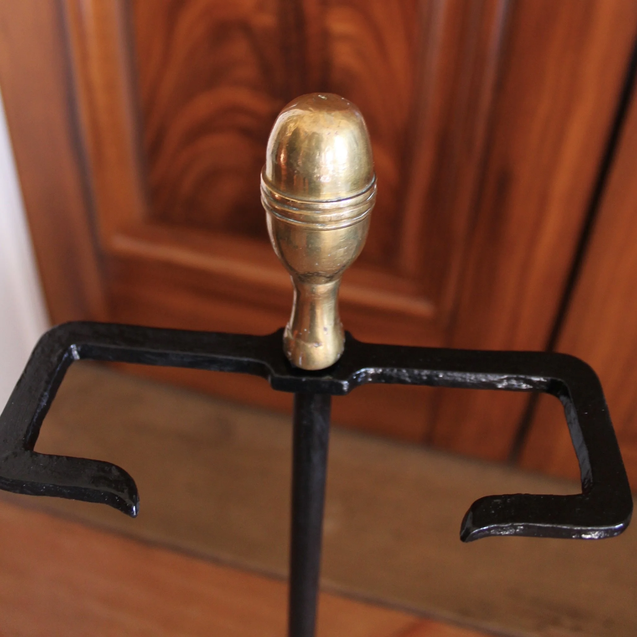 Cast Iron and Brass Antique Fire Tool Stand