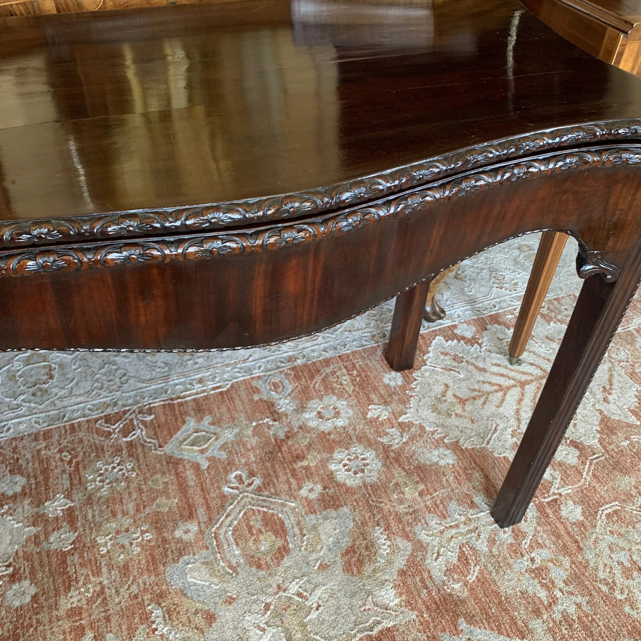 Georgian Irish Mahogany Gamer Table Side table