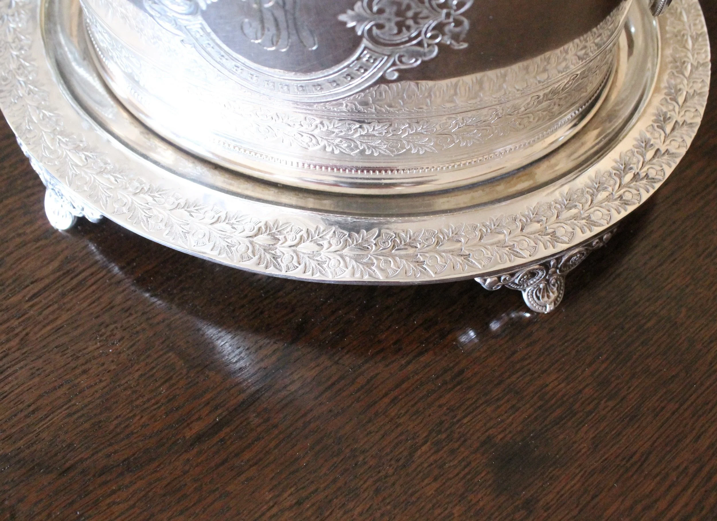 Large Silver Plate Biscuit Box Box, Mappin & Webb