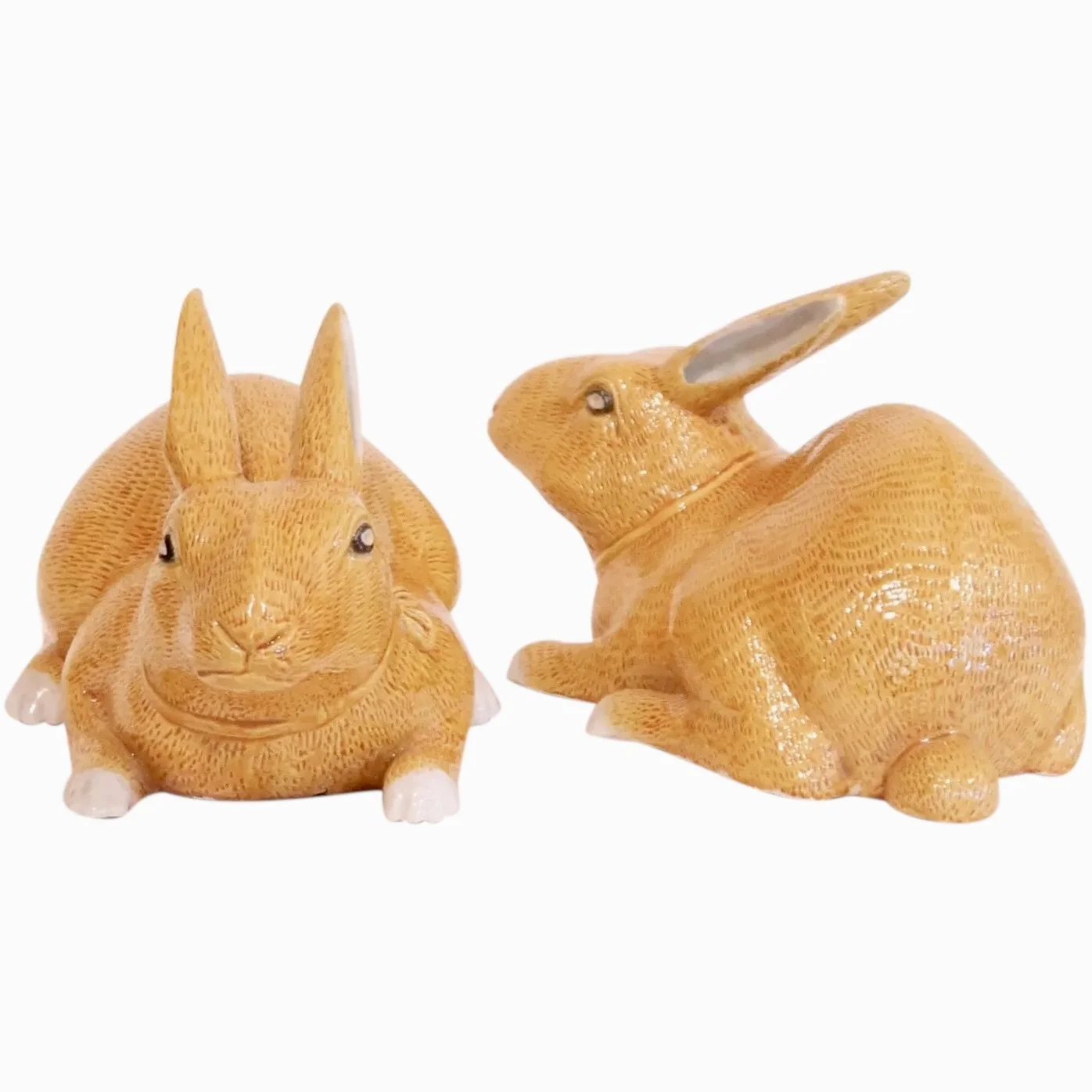 Pair of Chinese Export Porcelain Rabbits