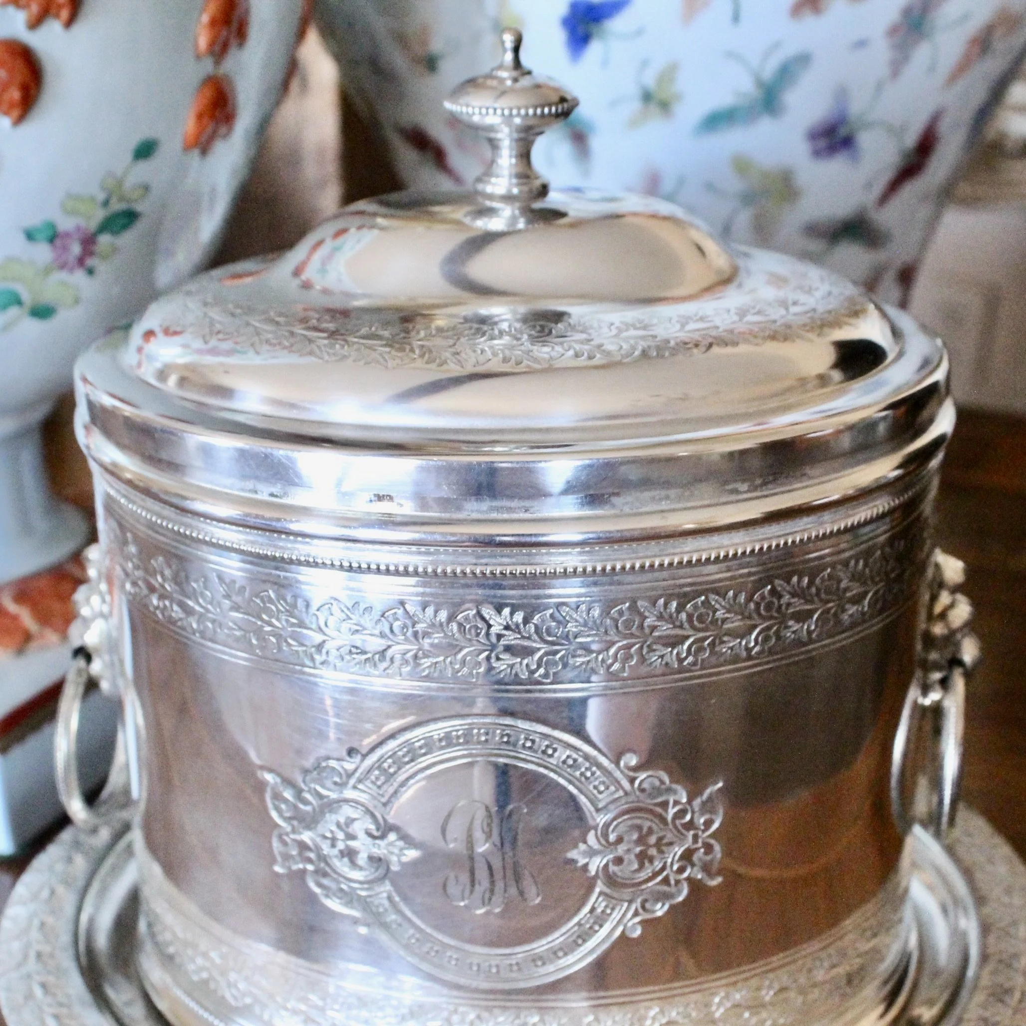 Large Silver Plate Biscuit Box Box, Mappin & Webb
