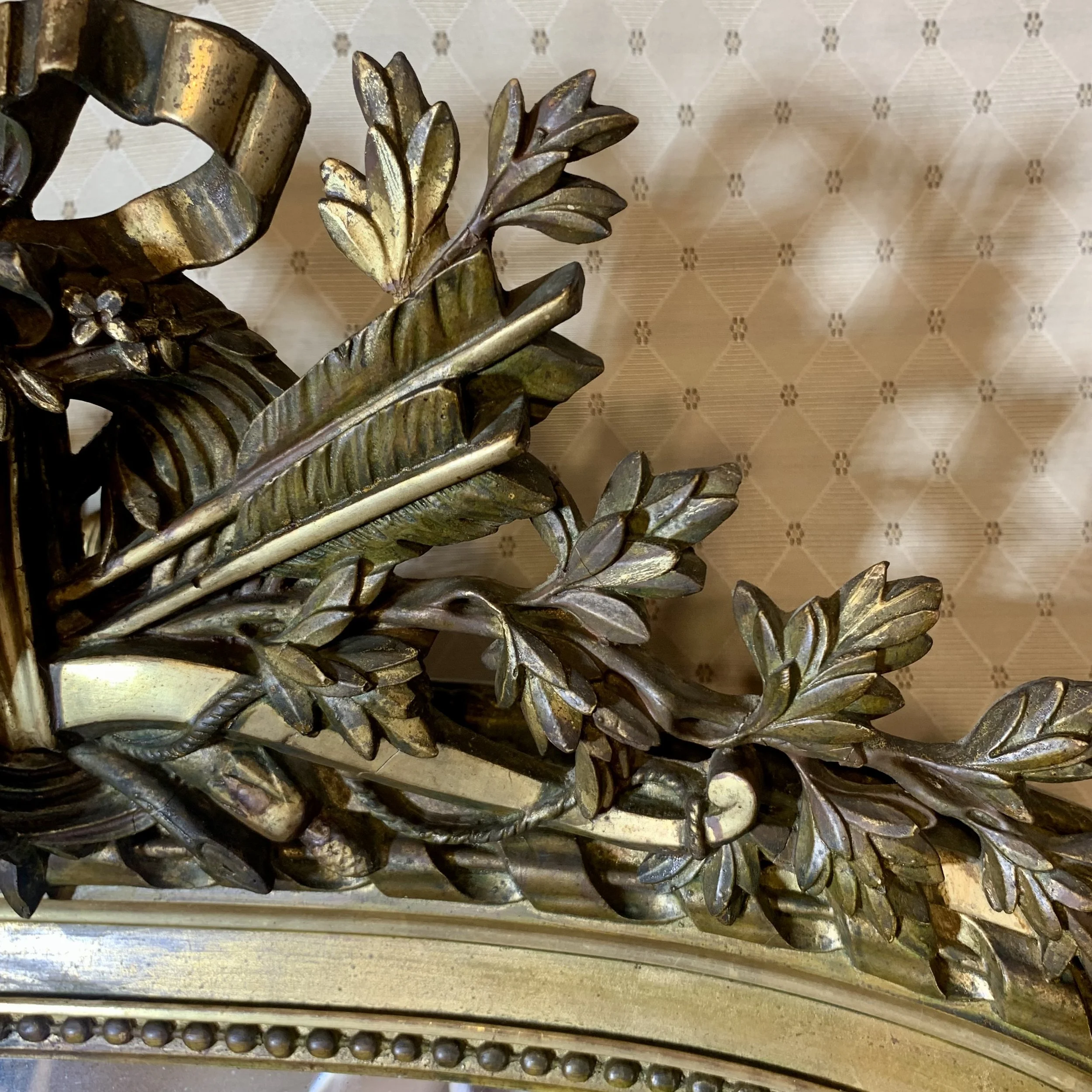 Large Louis XVI Style Giltwood Pier Mirror