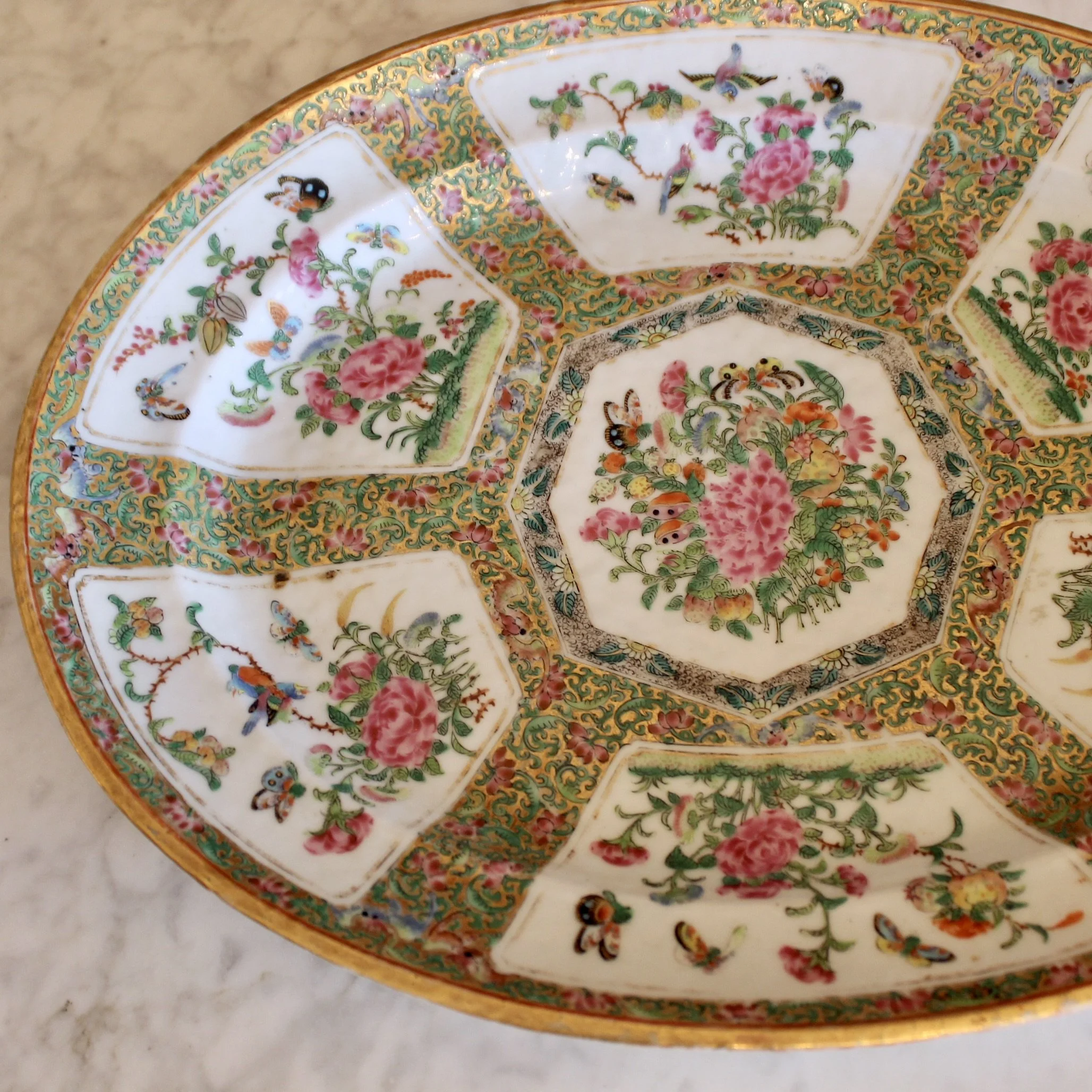 Chinese Export Rose Canton Platter