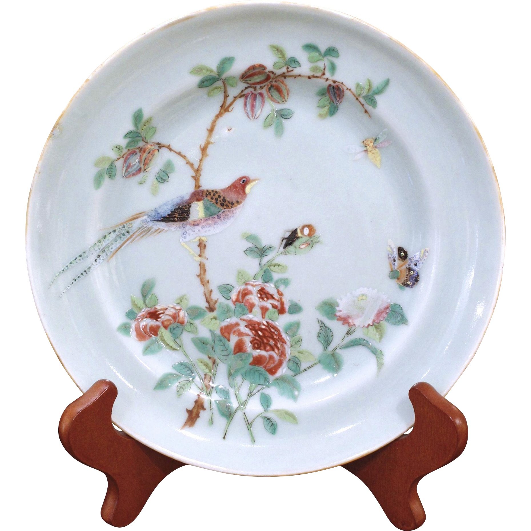 Celadon Chinese Eport Famille Rose Plates