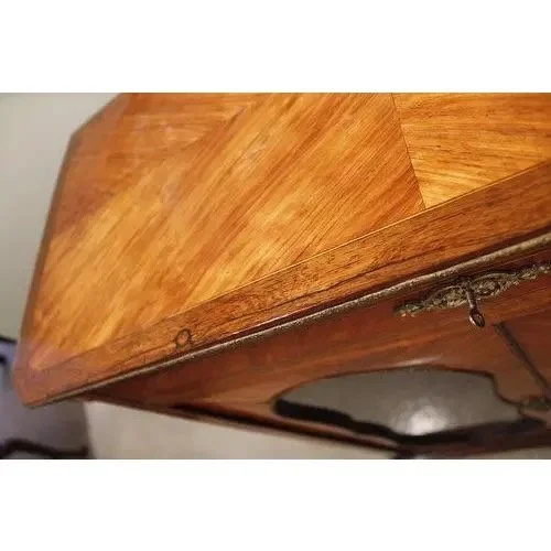 antique-French-tulipwood-marquetry-French-glass-front-cabinet (8)