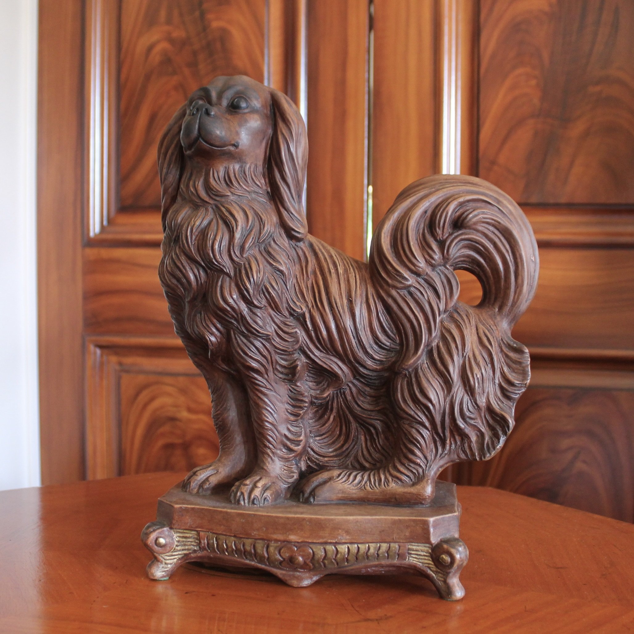 Large Terracotta King Charles Spaniel sculpture