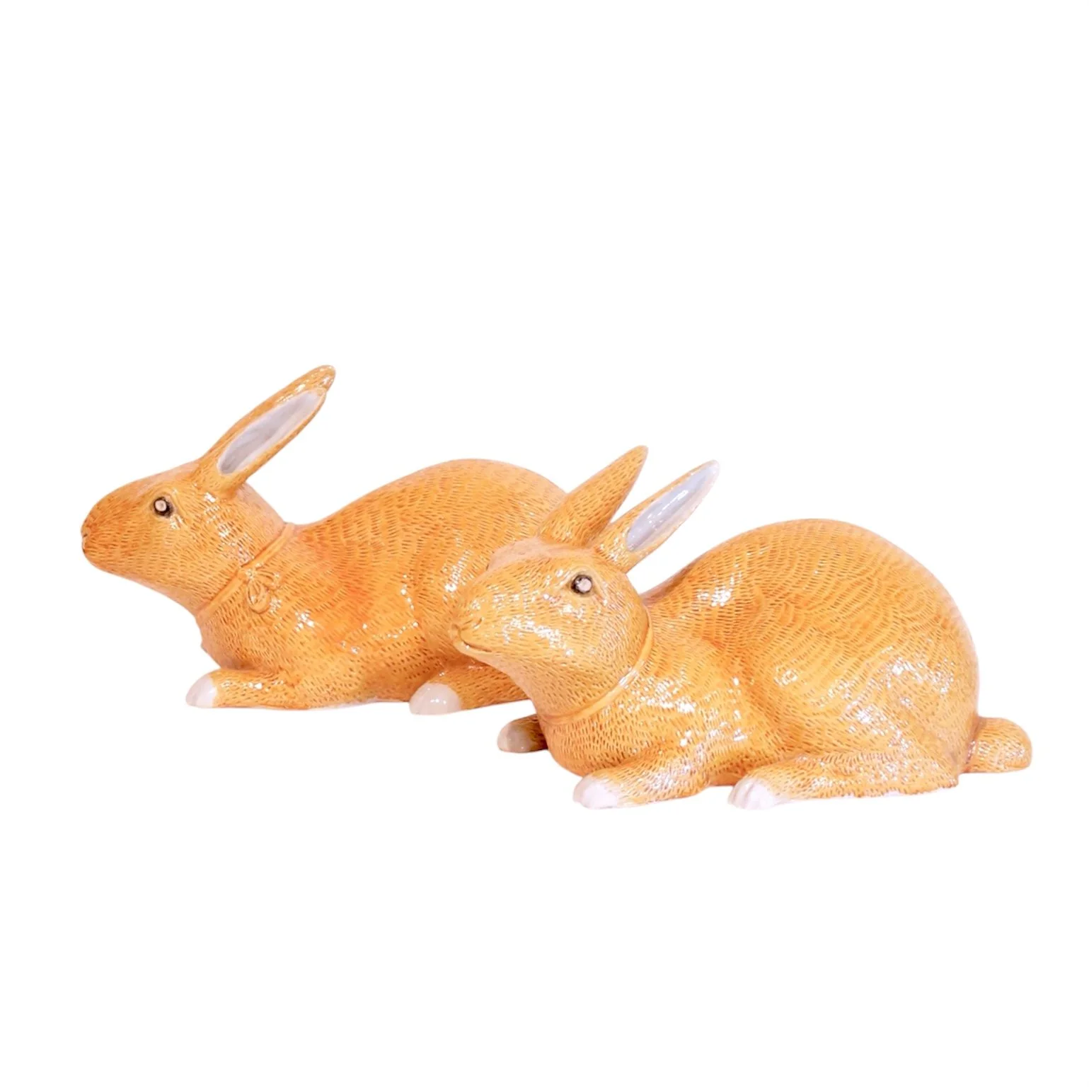 Pair of Chinese Export Porcelain Rabbits