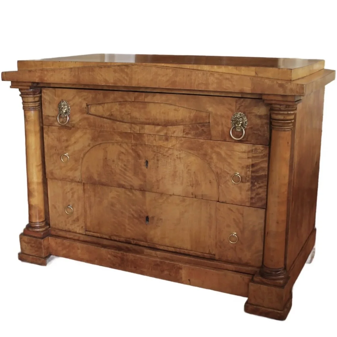 Biedermeier Birch Commode / Chest of Drawers