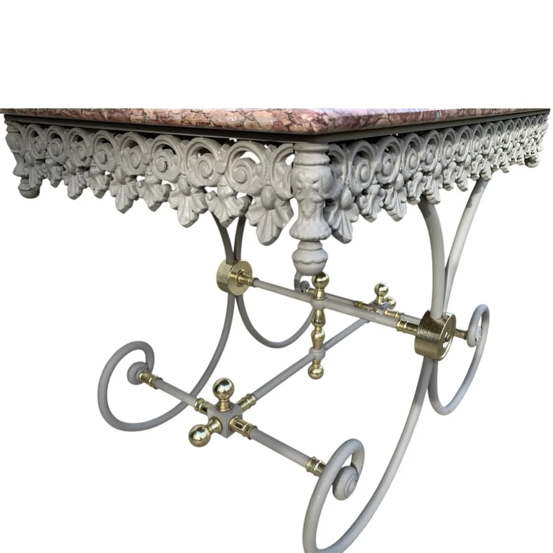 Antique French Marble Topped Pastry Table