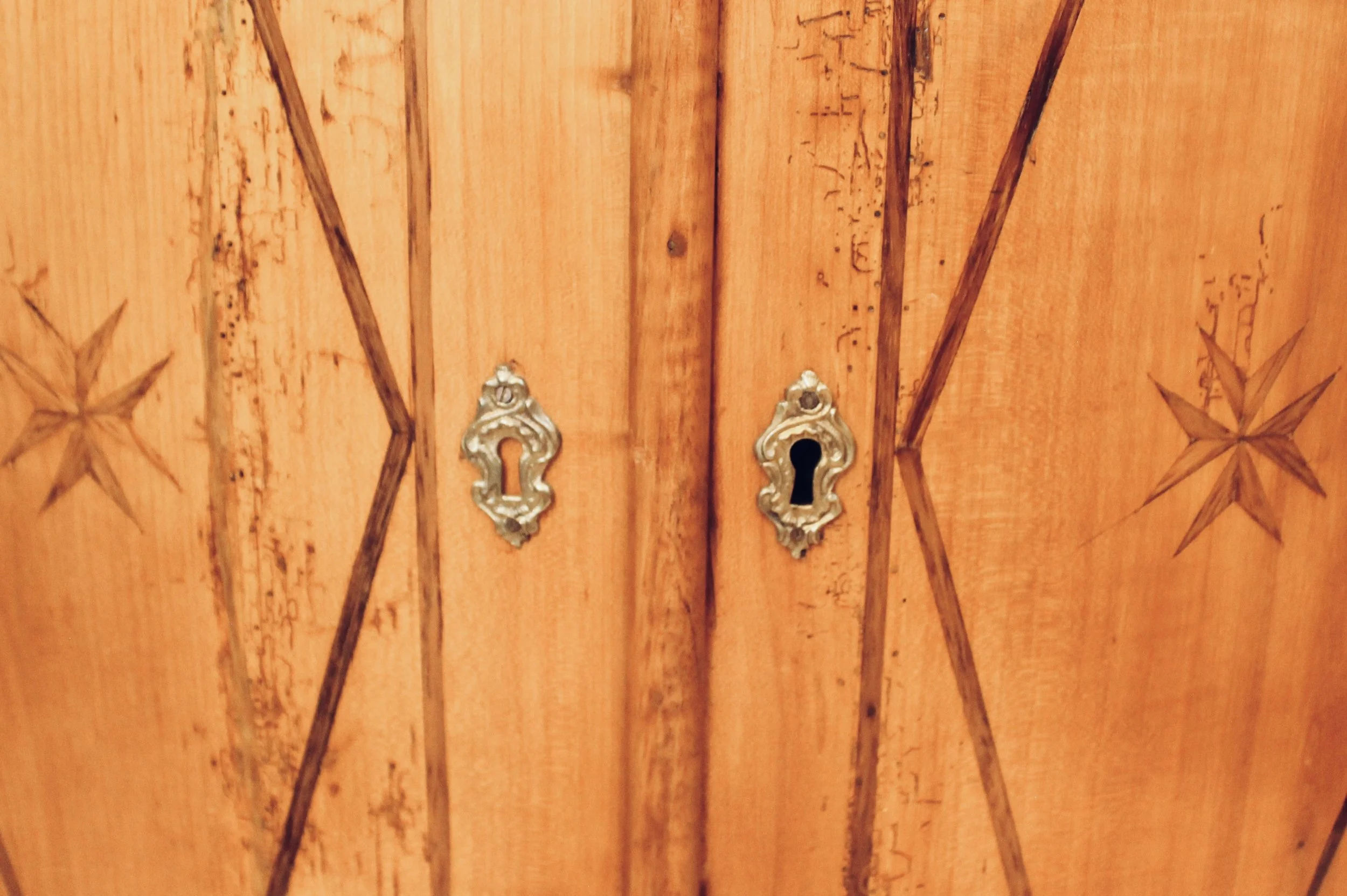 Pair of Directoire Biedermeier Corner Cabinets