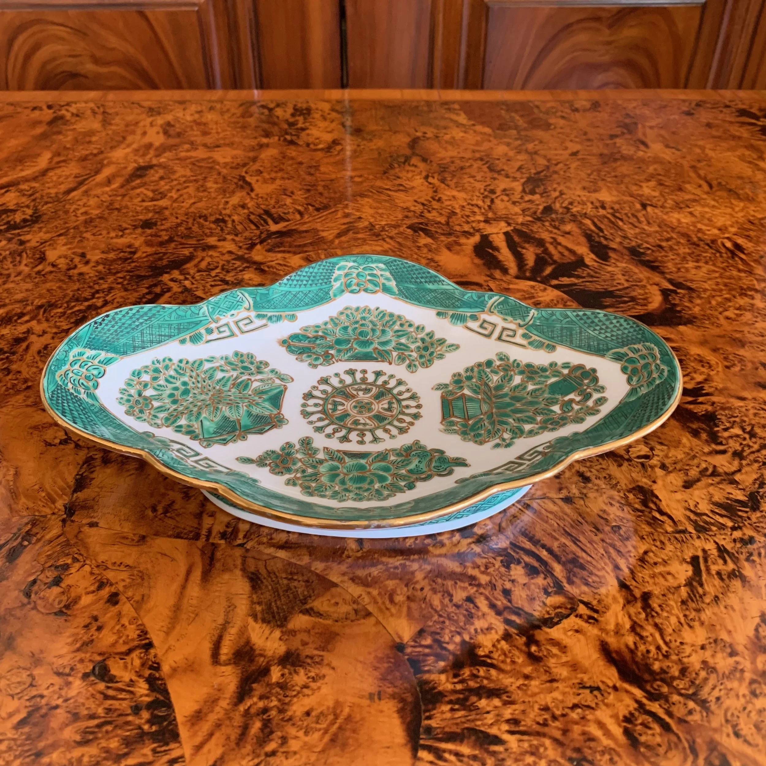 Green-Fitzhugh-Pattern-Chinese-Export-Porcelain-Plates