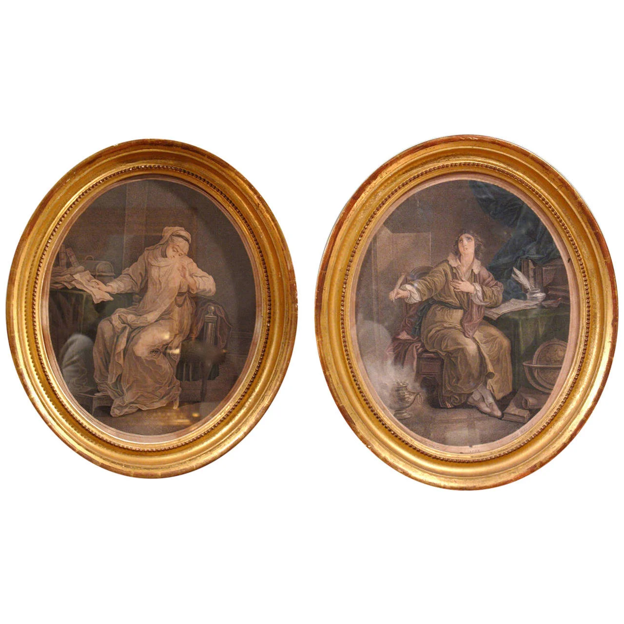Pair of Finely Framed 18th Century Engravings, Abelard and Heloise