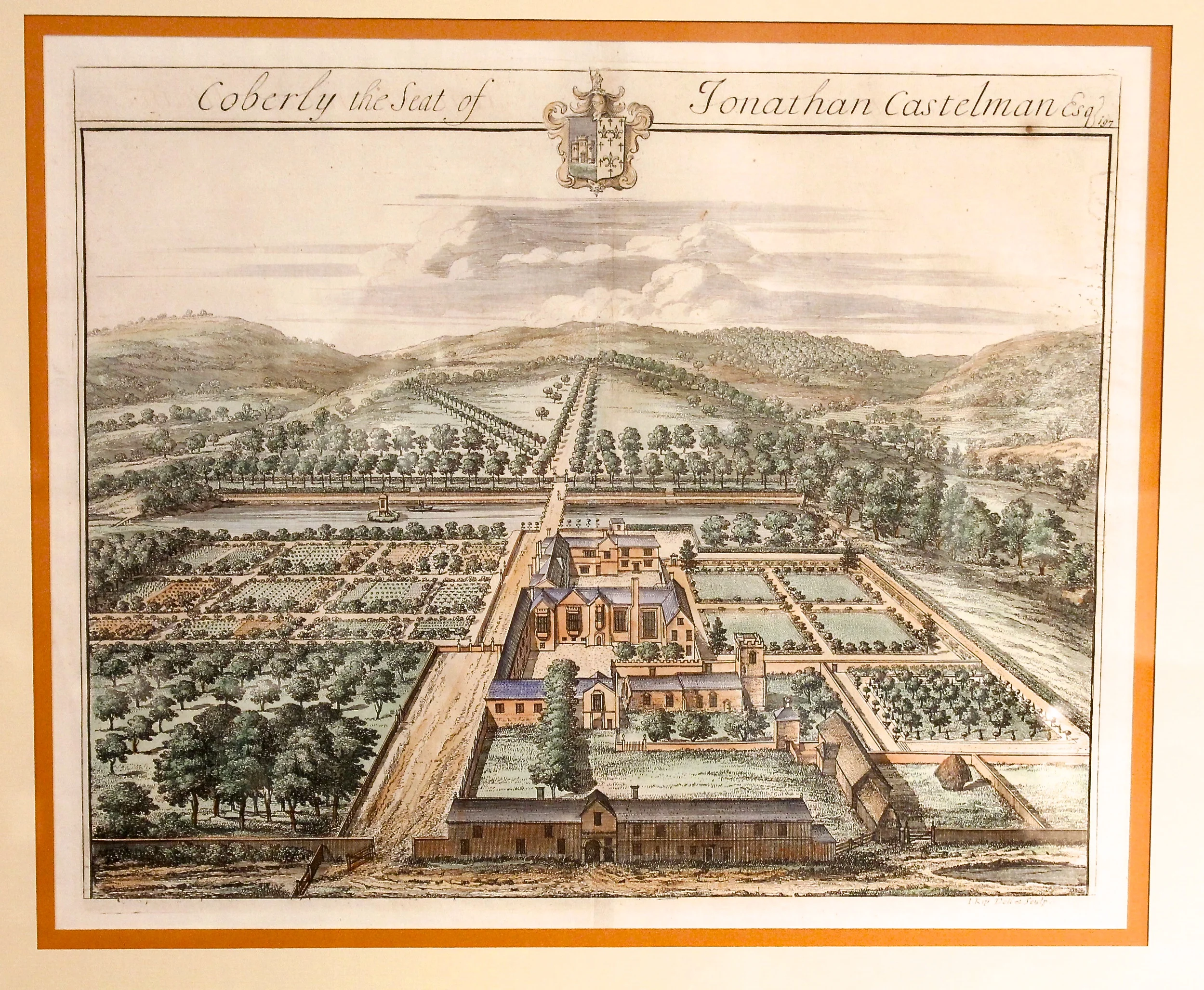 Set of Four Bird’s Eye English Estate Views by Johannes Kip