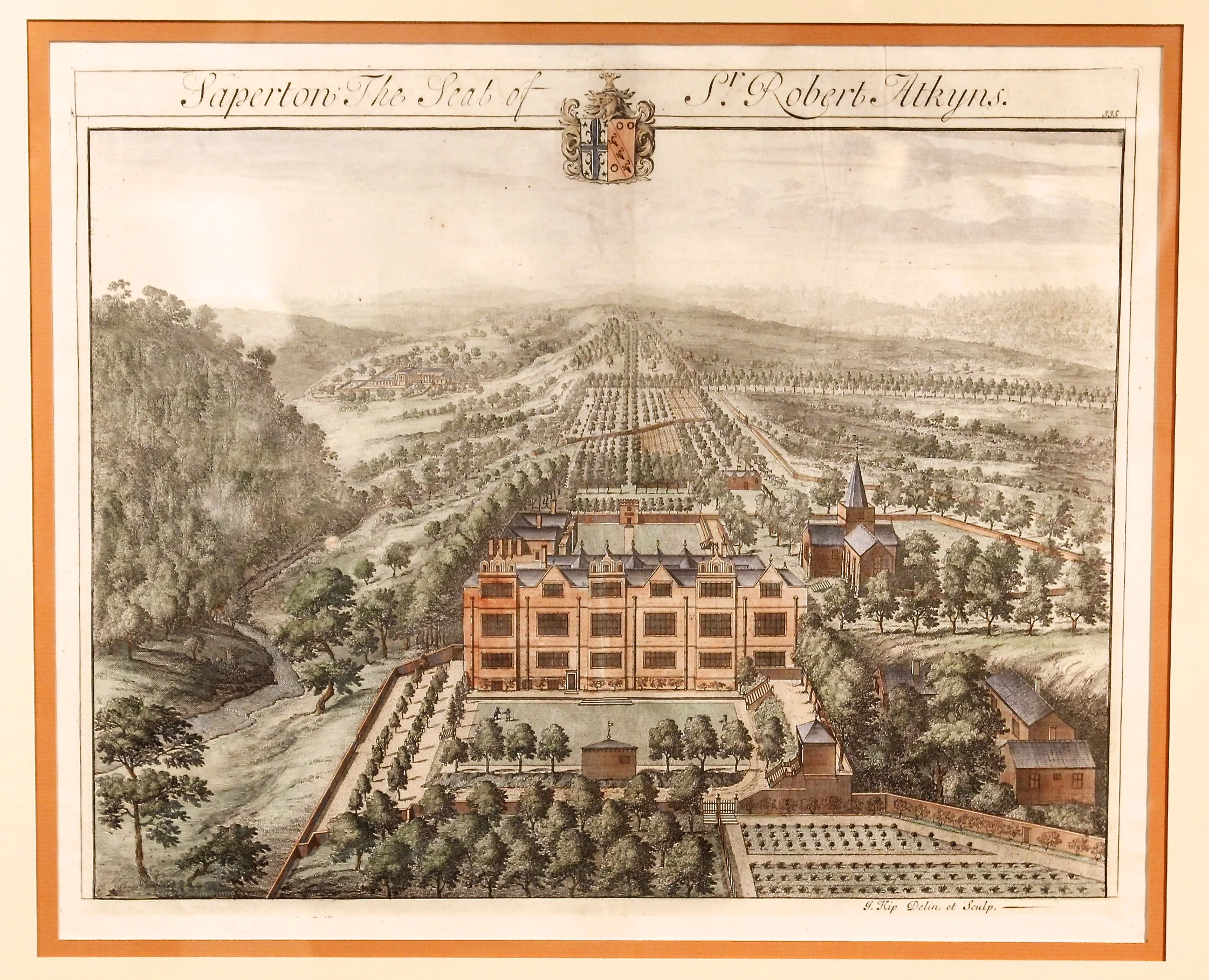 Set of Four Bird’s Eye English Estate Views by Johannes Kip