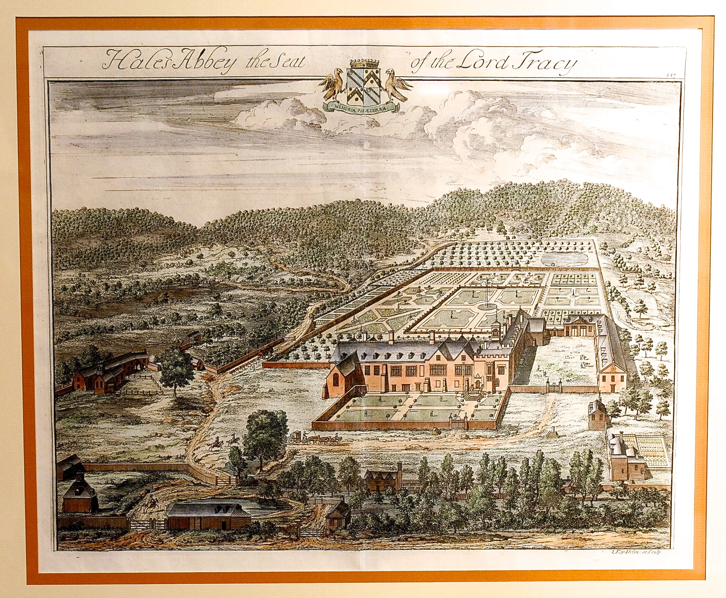 Set of Four Bird’s Eye English Estate Views by Johannes Kip