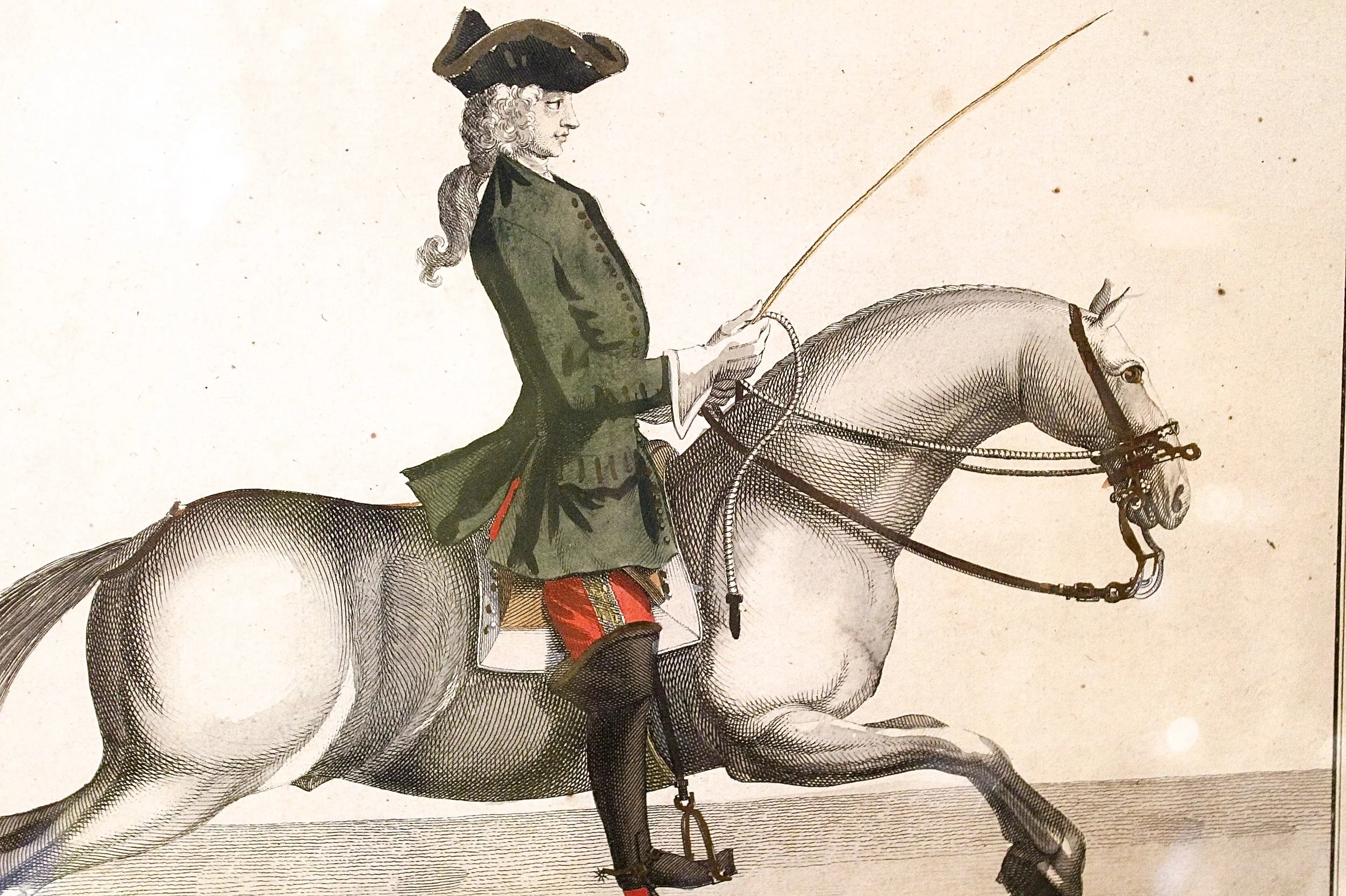 Set of Four Dressage Engravings from “Description du manège moderne dans sa perfection,” 1727, (Eisenberg)