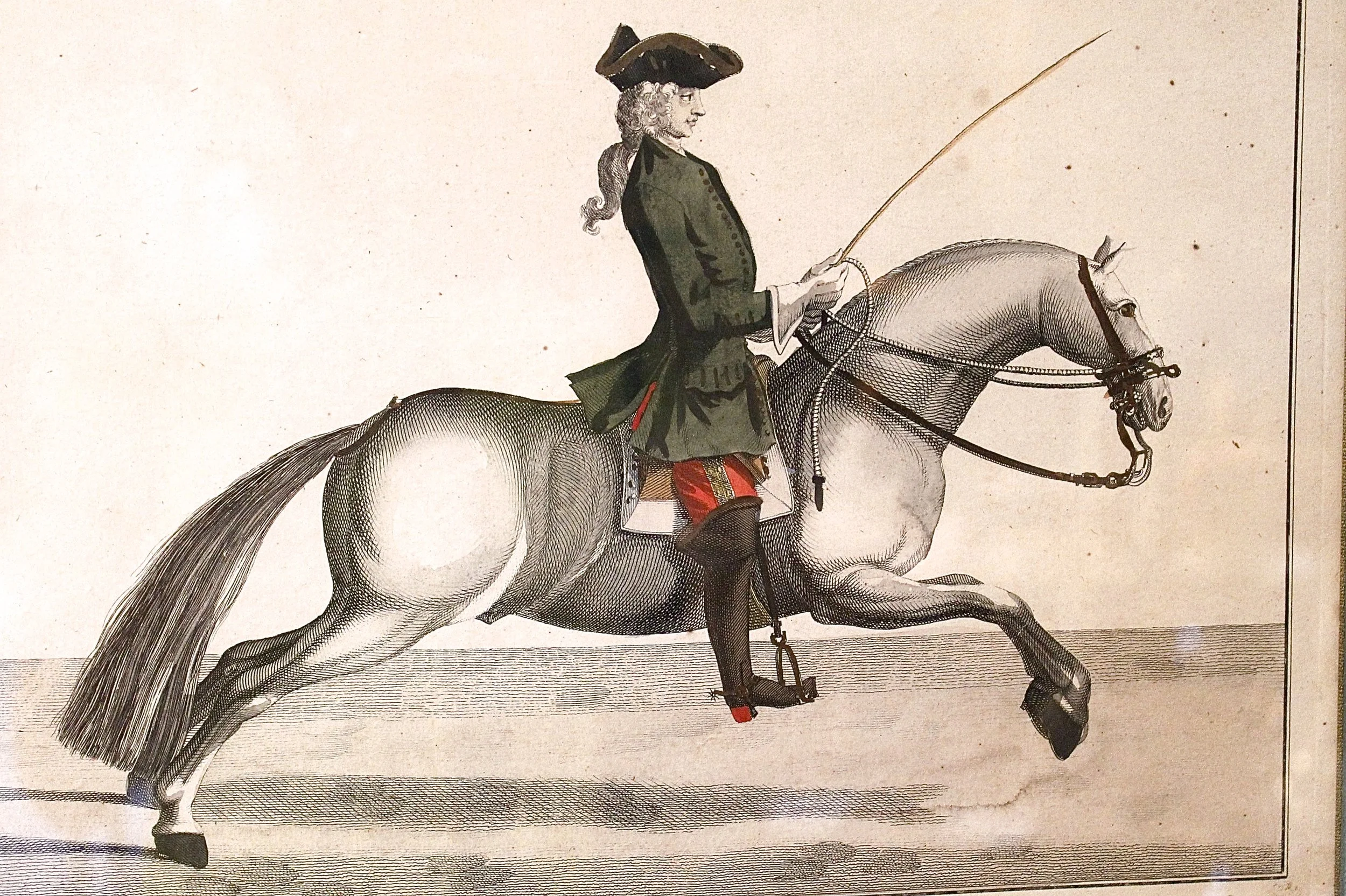 Set of Four Dressage Engravings from “Description du manège moderne dans sa perfection,” 1727, (Eisenberg)