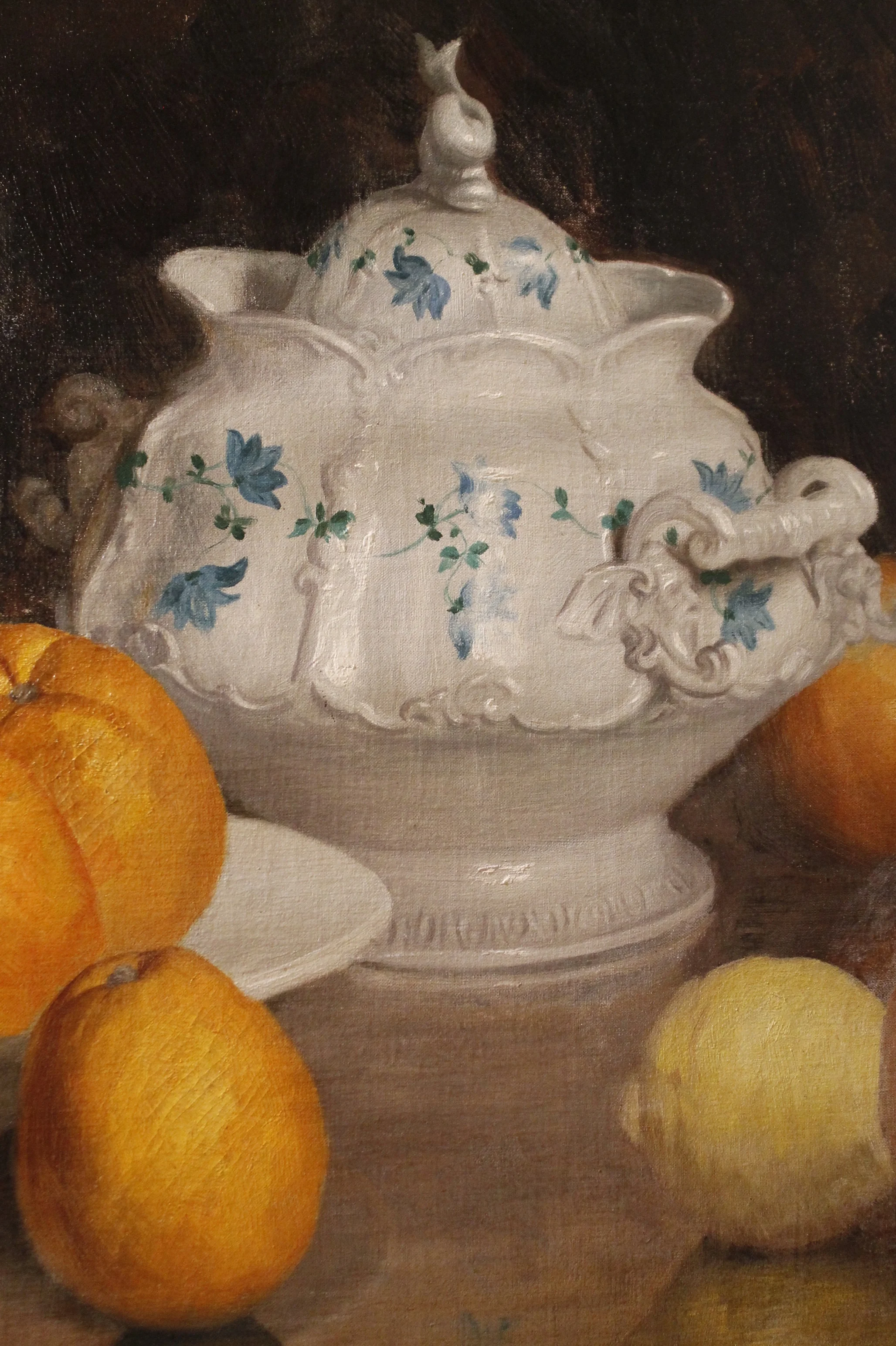 Still Life Oil on Canvas with Oranges and Lemons, Joseph Jost