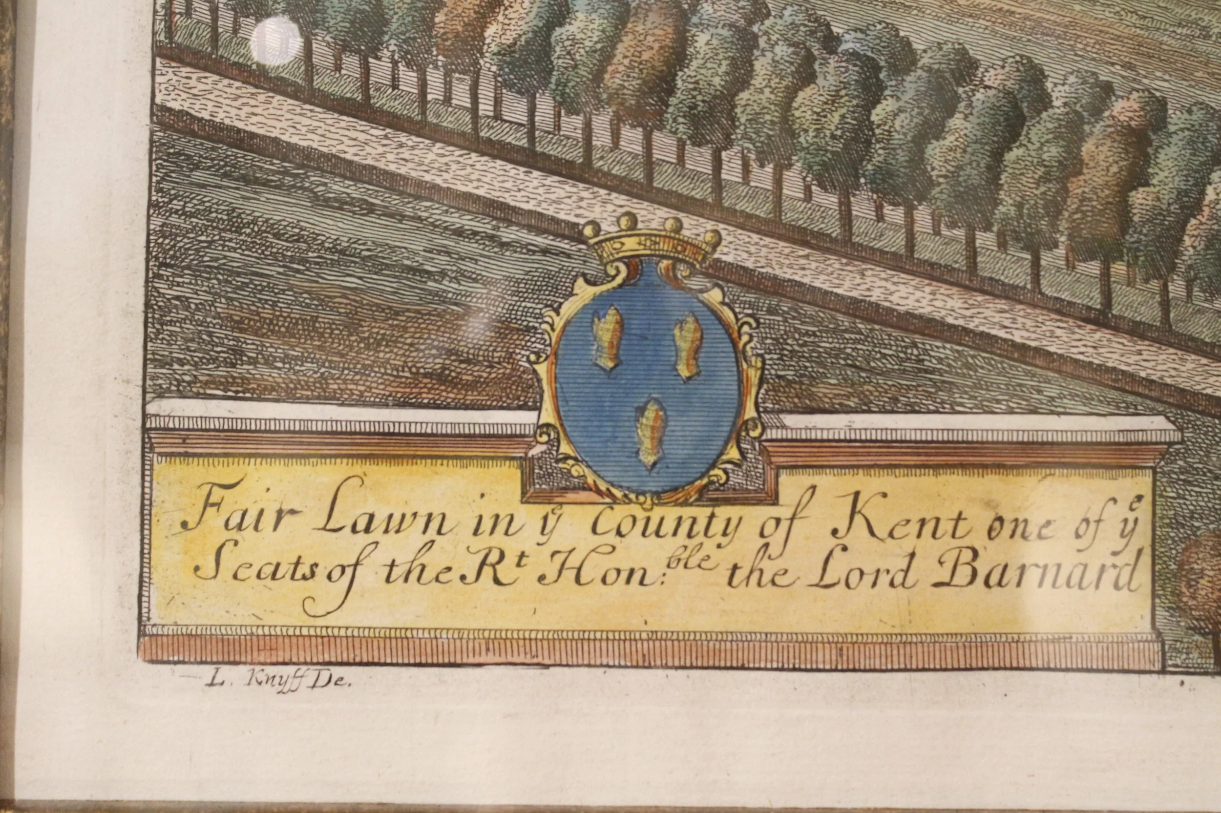 Bird’s Eye View of “Fair Lawn,” Kent engraved by Johannes Kip