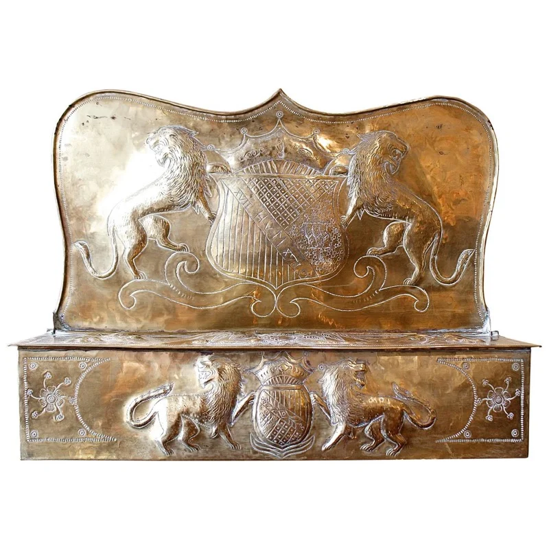 Continental Brass Repoussé Taper Box
