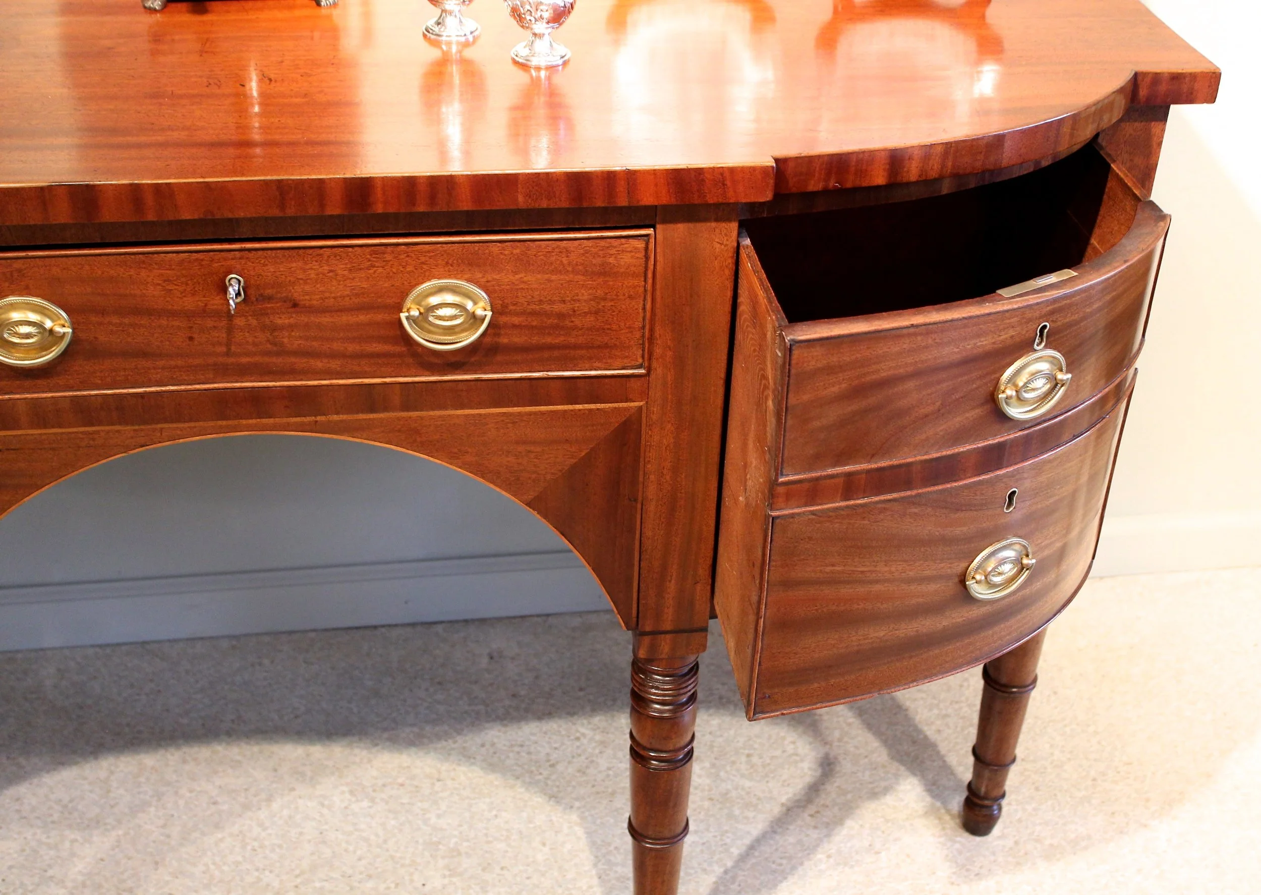 English Mahogany Late Regency Sideboard