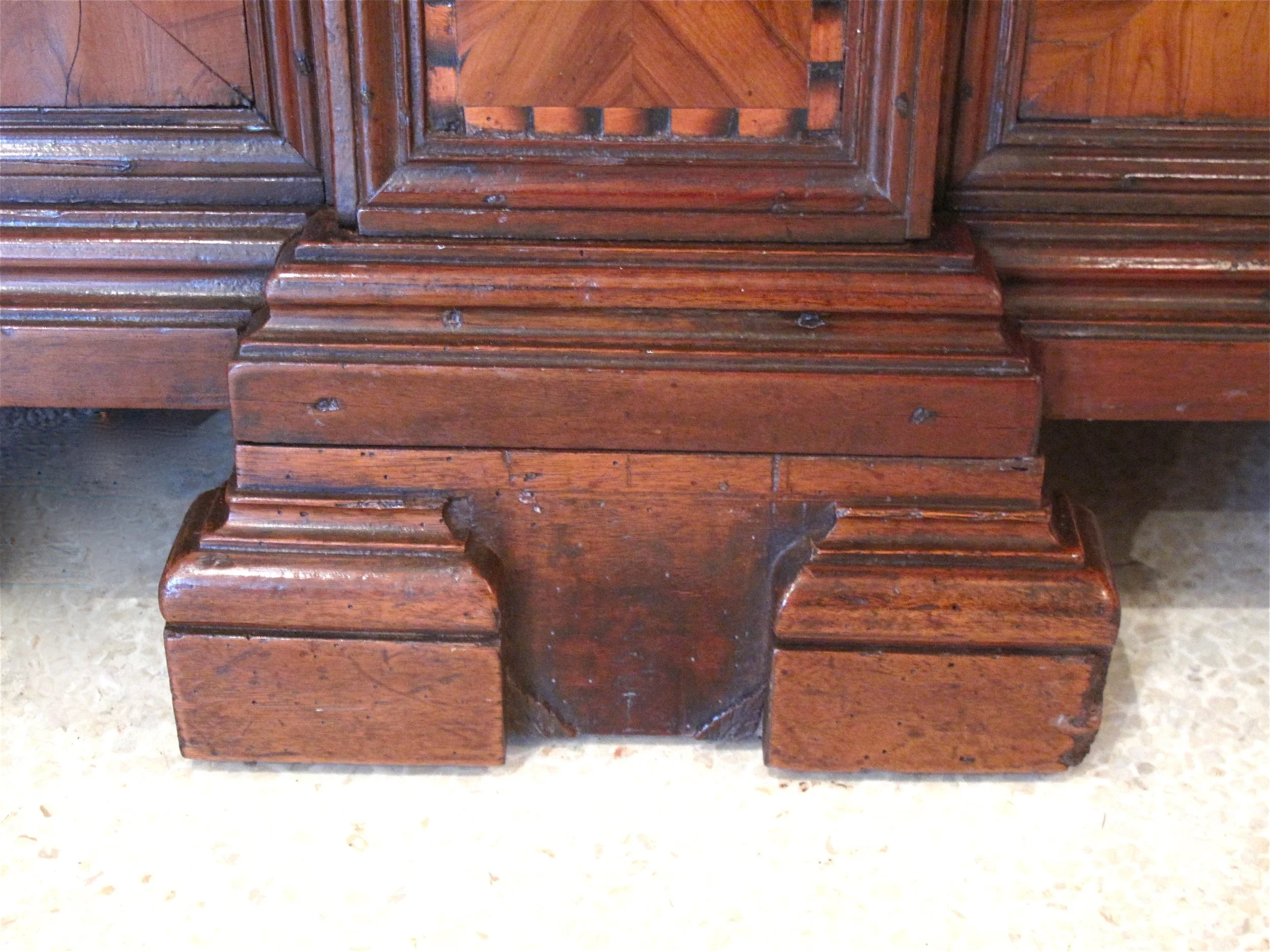 Italian Walnut and Marquetry Dowry Chest or Cassone