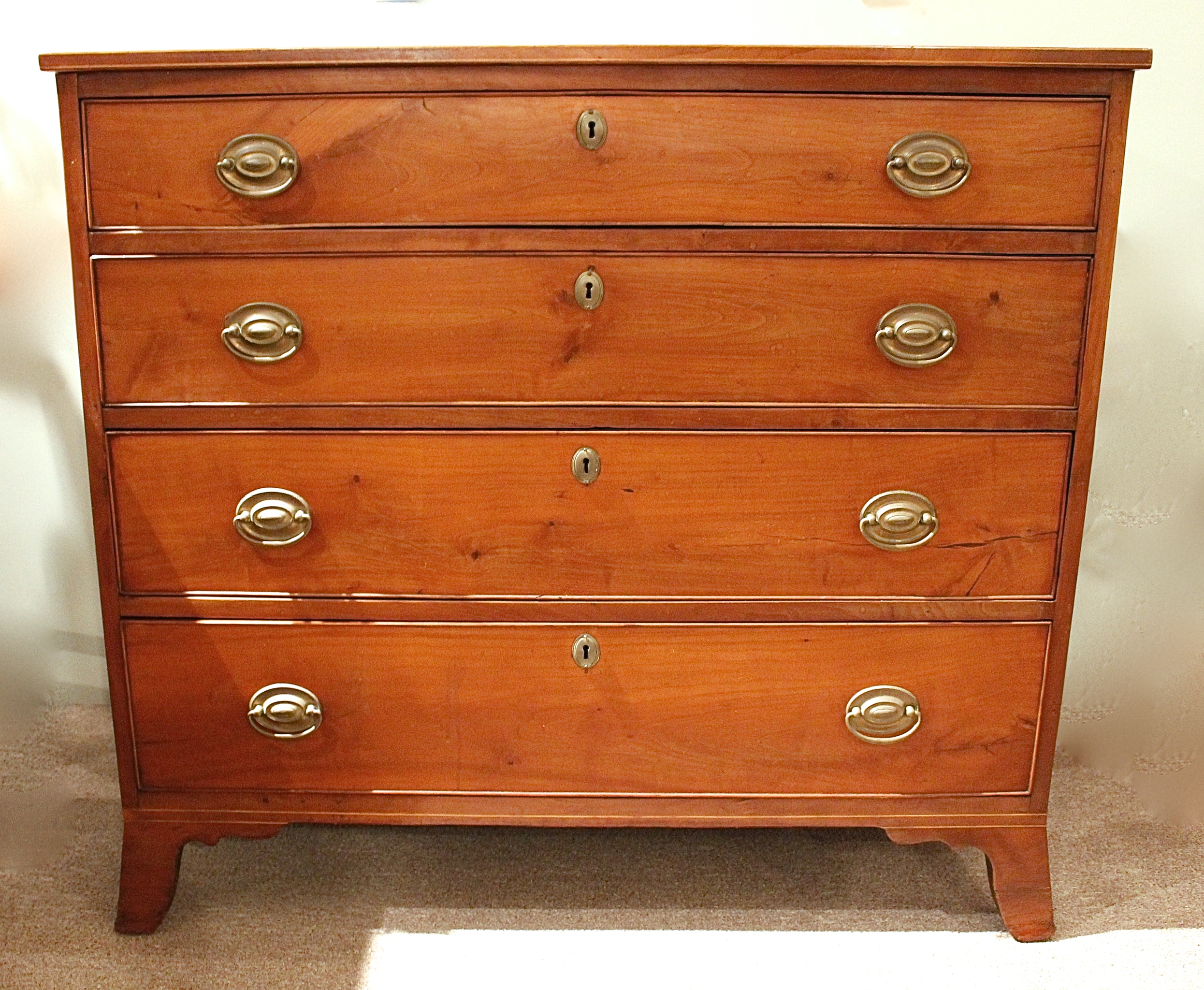 New England Federal Cherry Chest of Drawers