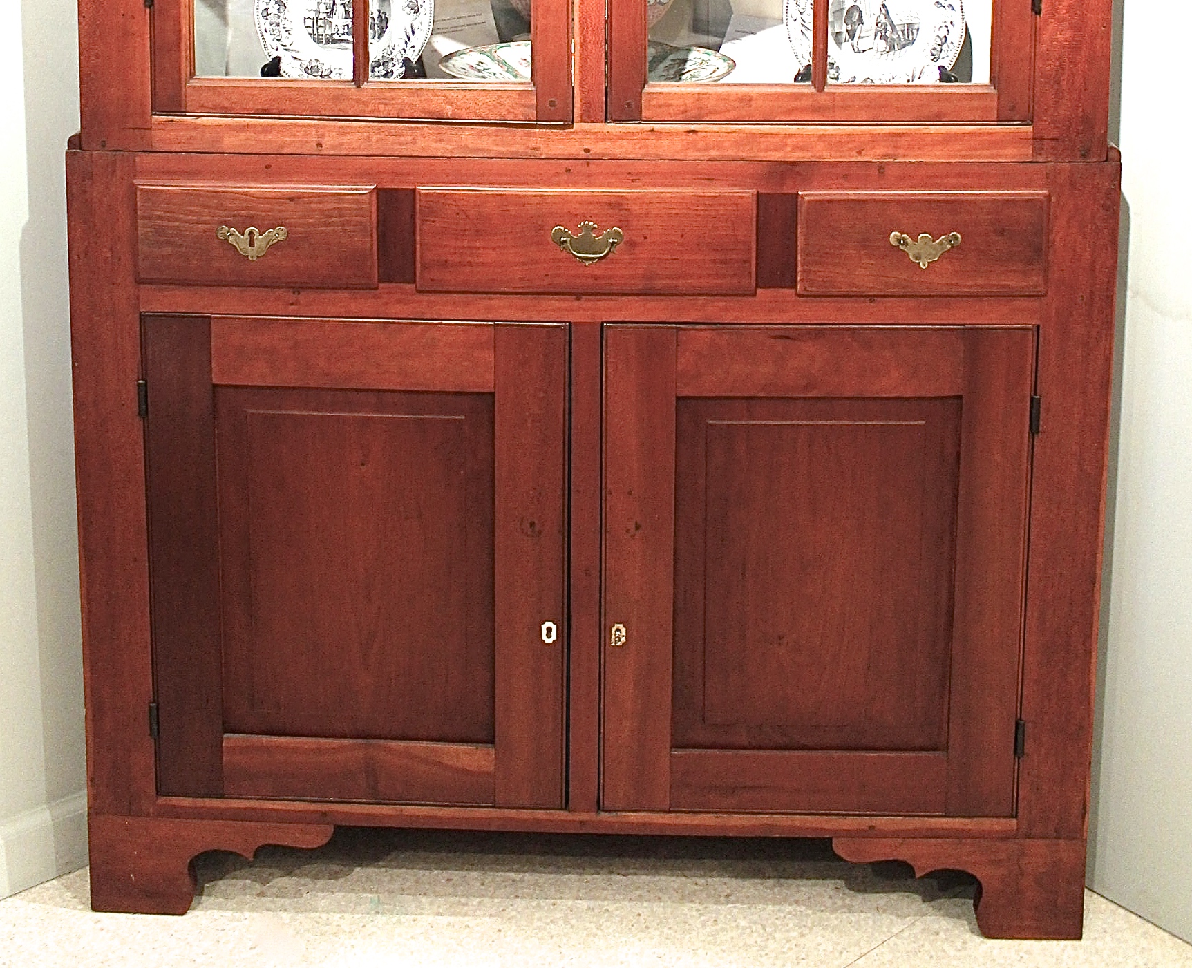 Pennsylvania Federal Cherry Corner Cupboard