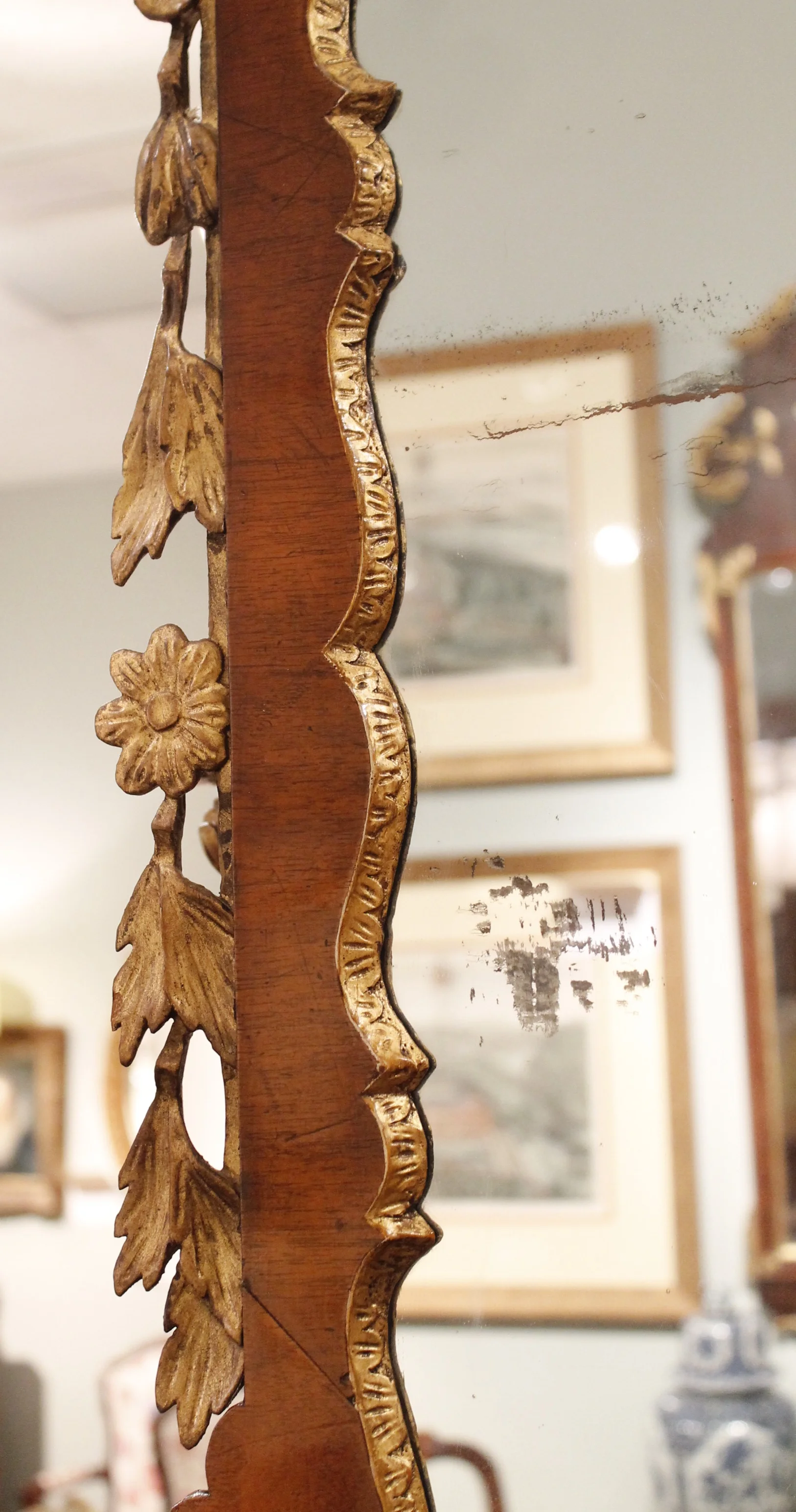 English Burl Walnut Breakfront Bookcase, 19th Century