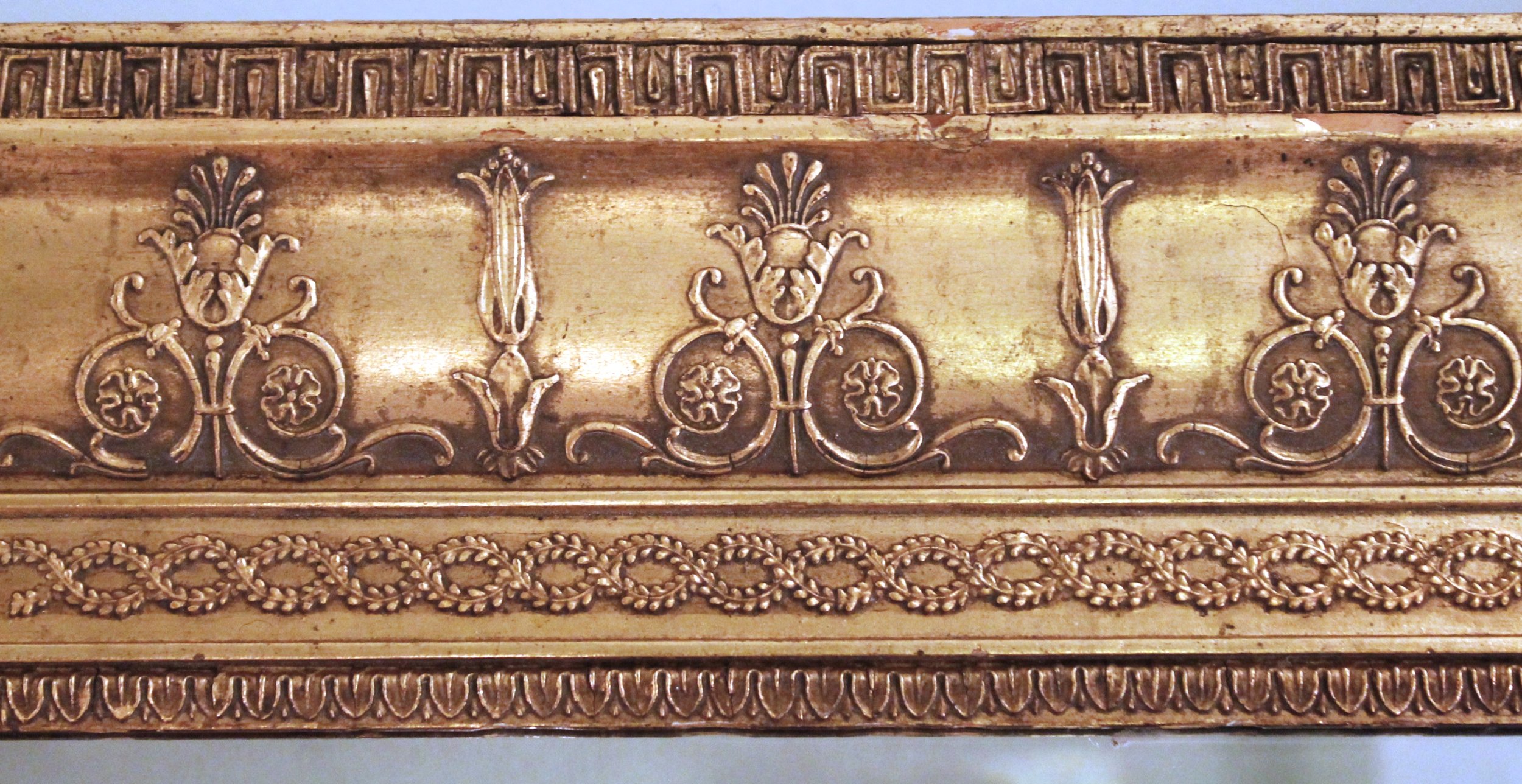 French Rectangular Gilt Charles X Mirror, 19th Century
