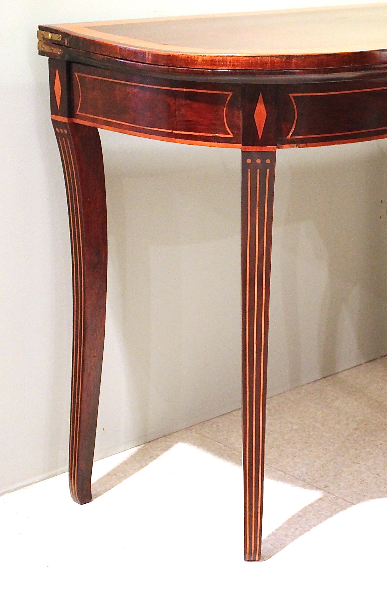 George III Inlaid Rosewood Flip Top Card Table