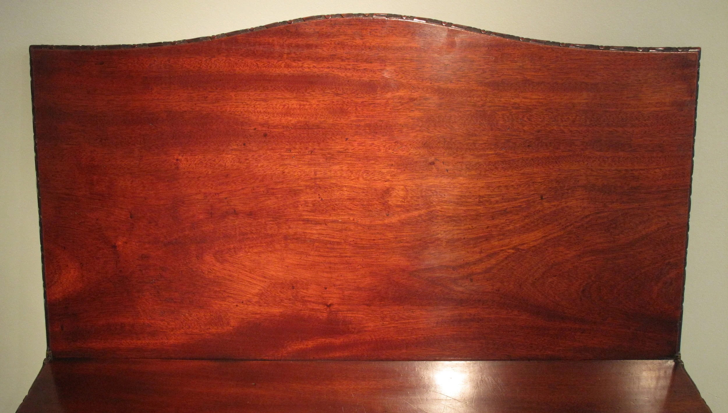 George III Mahogany Serpentine Front Game Table, 18th Cent