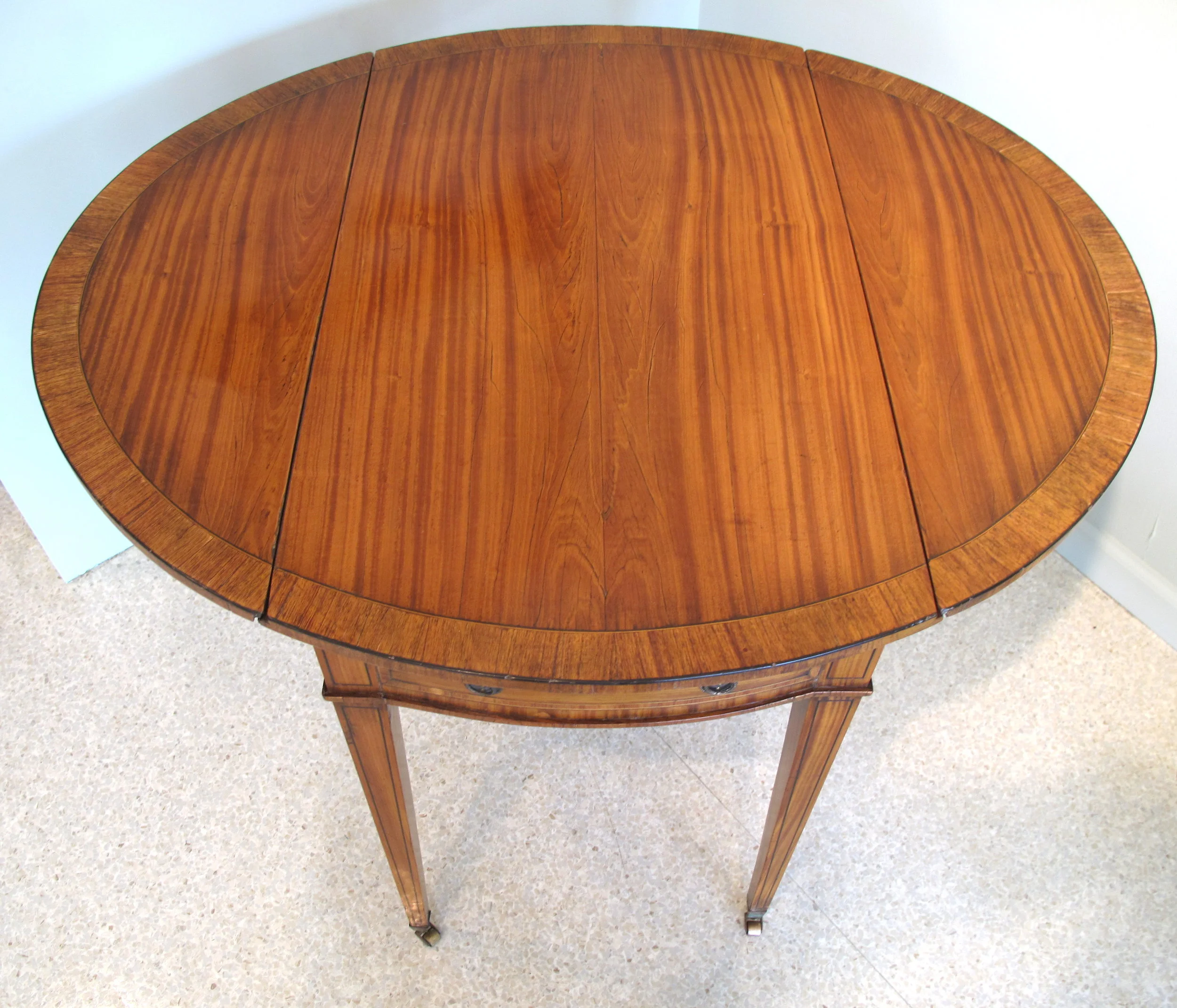 George III Period Satinwood Pembroke Table