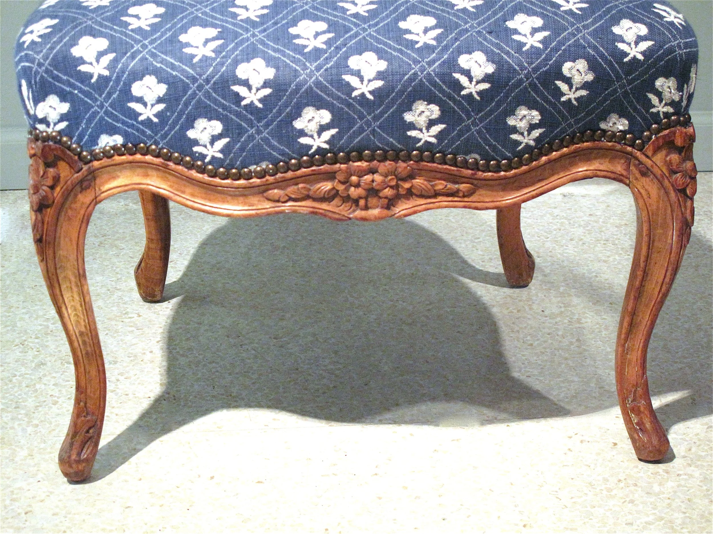 Pair of Louis XV Carved Beechwood Chairs