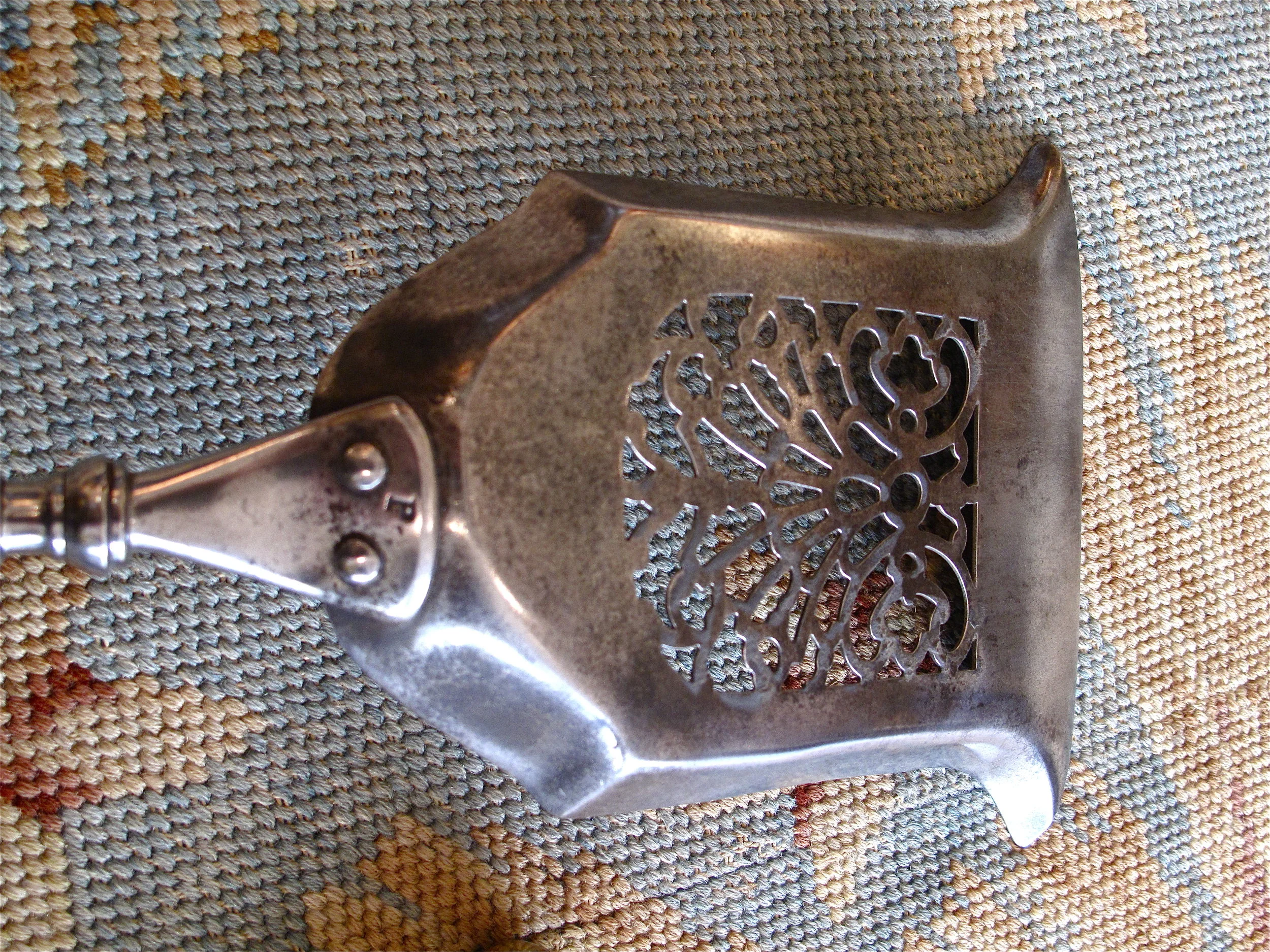 Set of Three George III Polished Steel and Brass Firetools