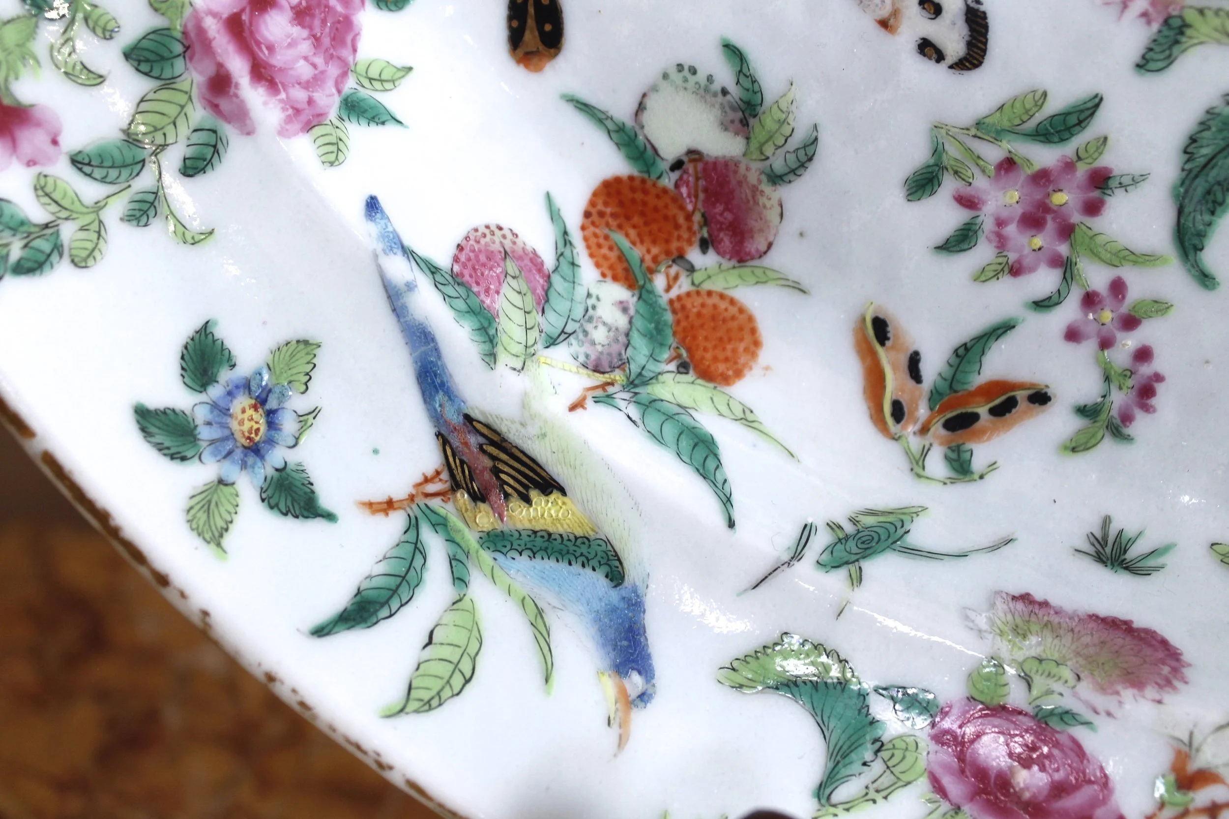 Chinese Export Porcelain Rose Canton Platter