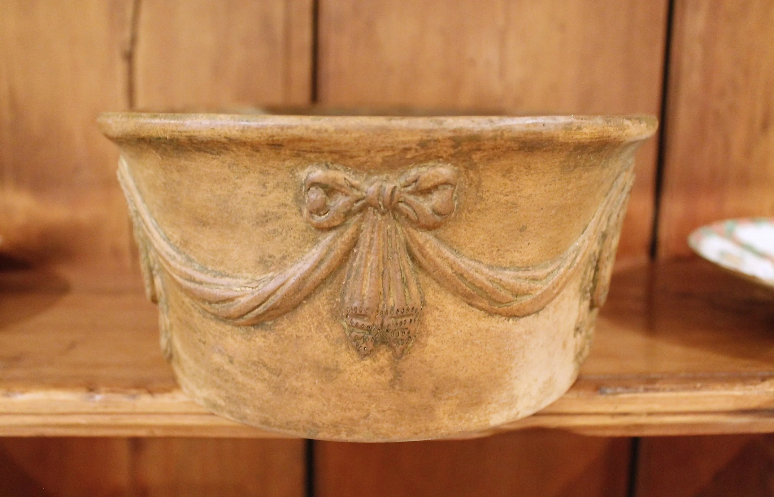 English Caneware Covered Game Pie Dish, Early 19th Century