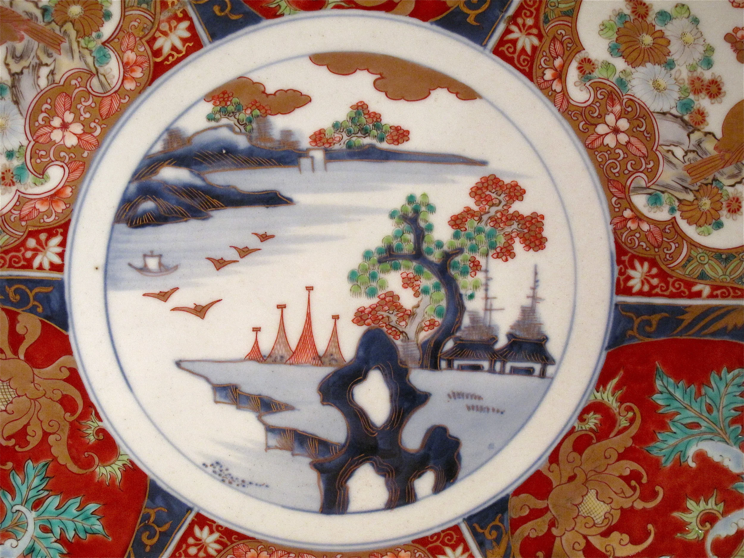 Japanese Imari Meiji Period Verte Porcelain Charger