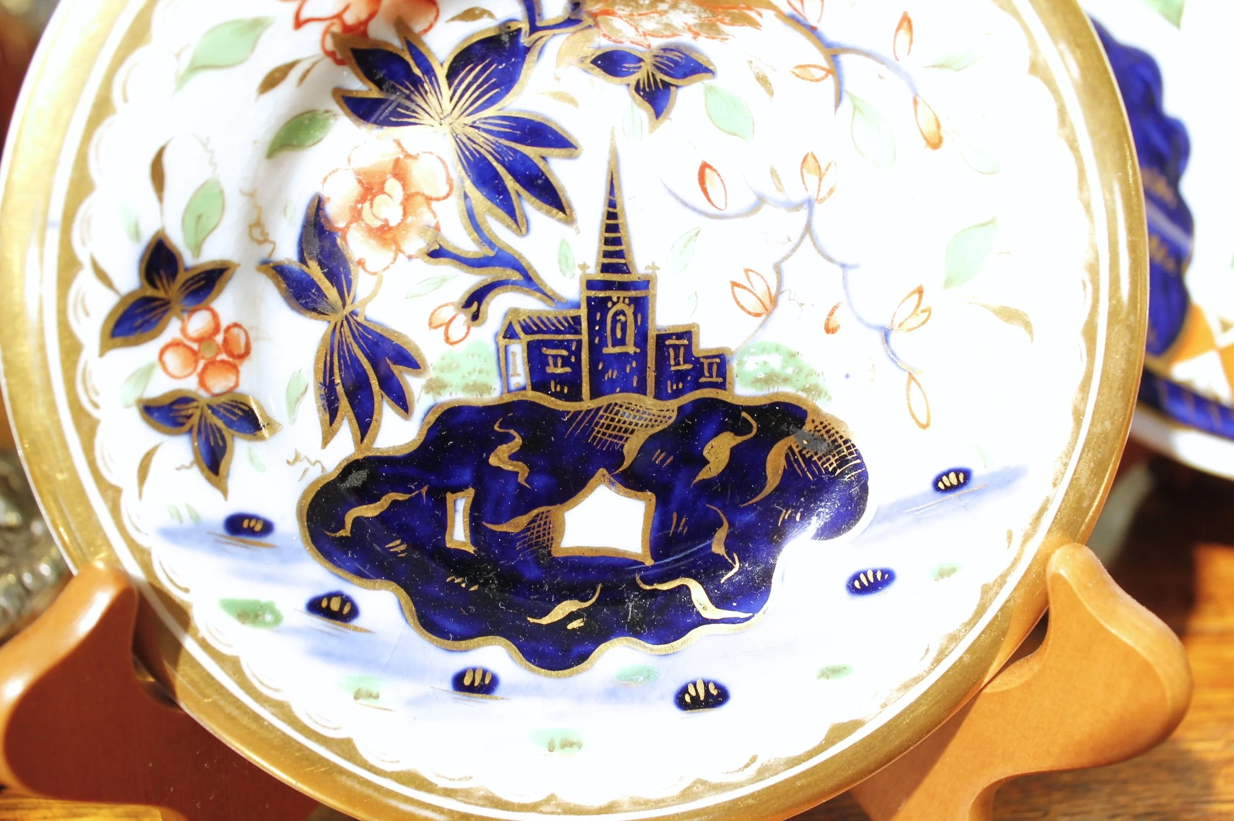 Trio of Coalport Plates Including a Diminutive Pair, Early 19th Century