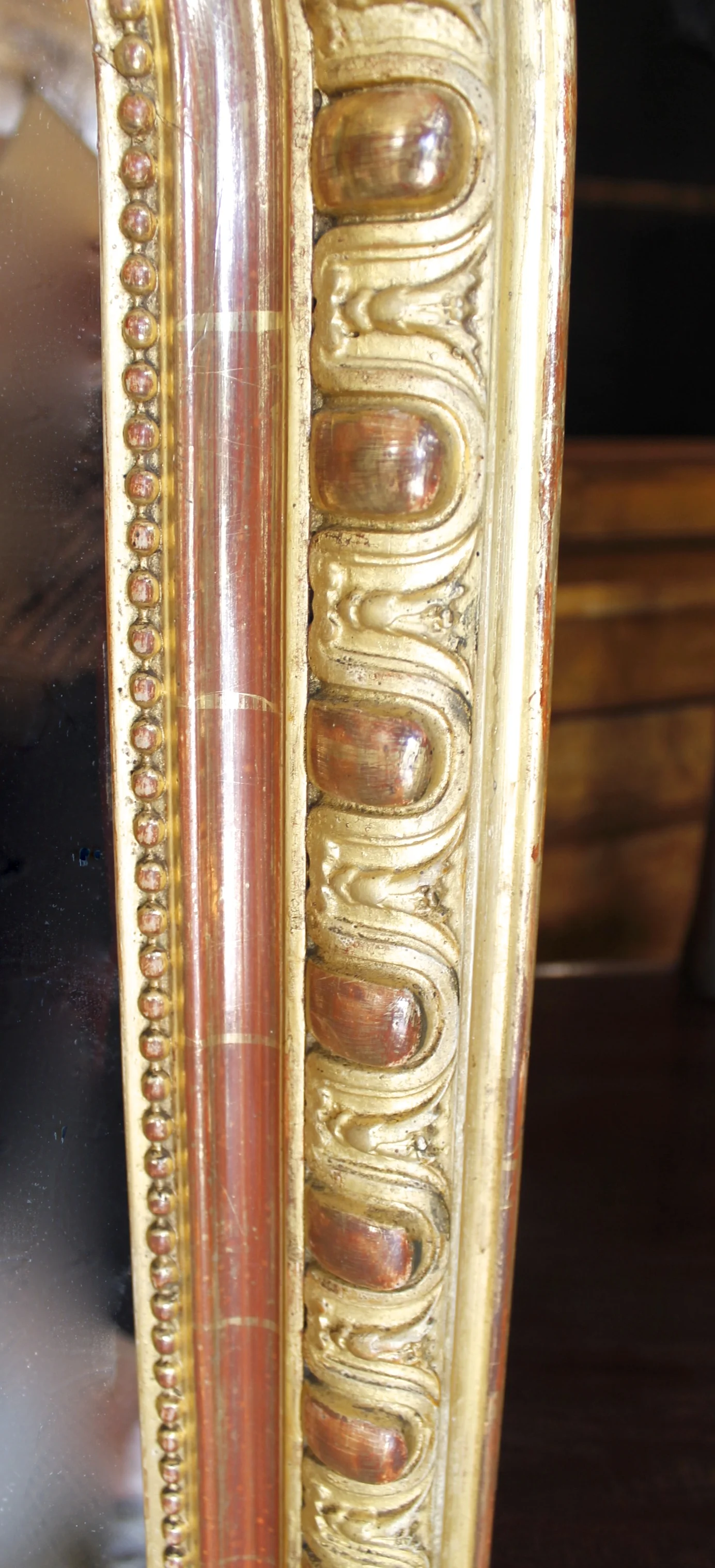 Louis Phillippe Giltwood Mirror with Egg and Dart Frame