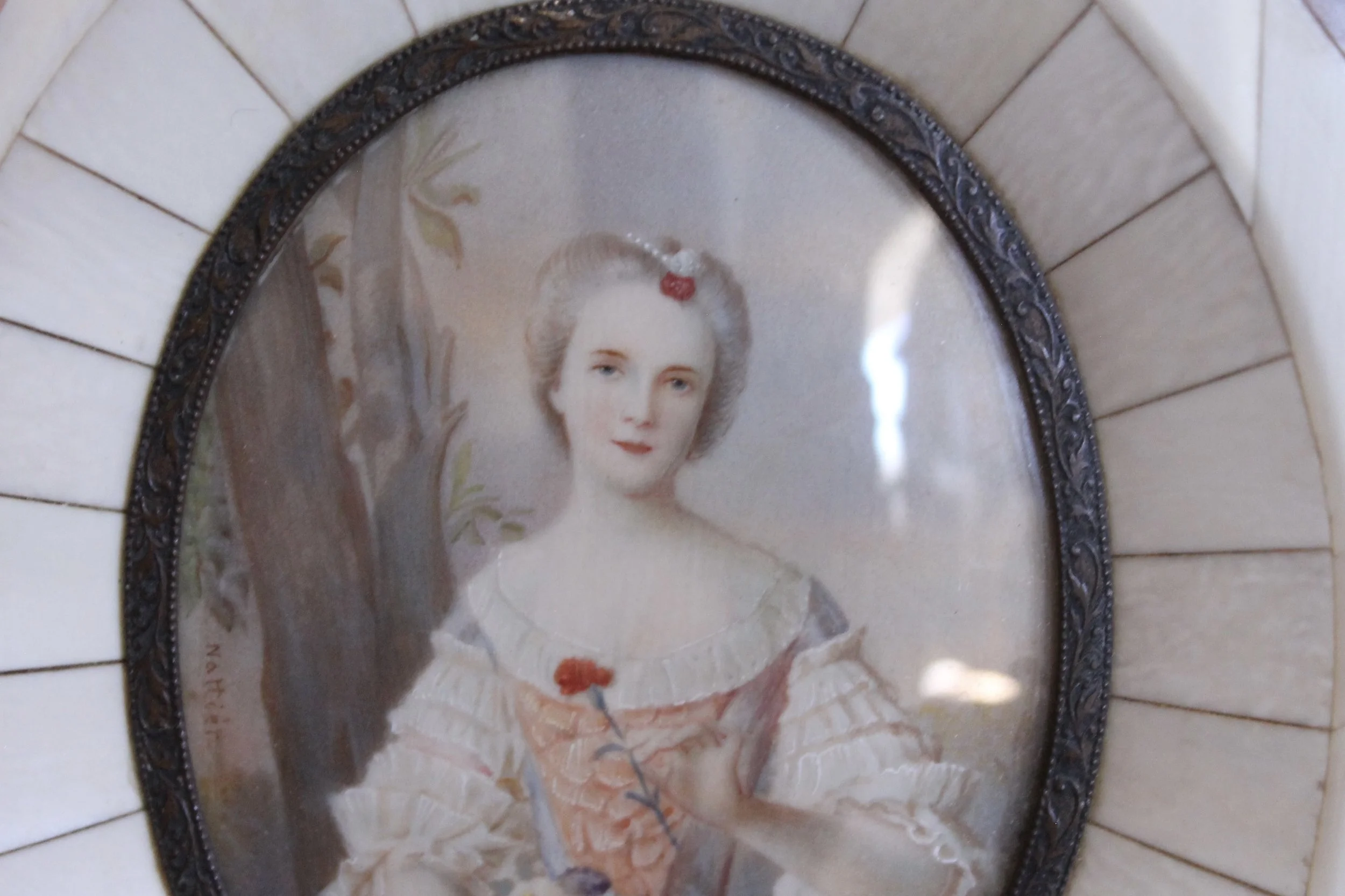 Antique Miniature Portraits In Fine Frames