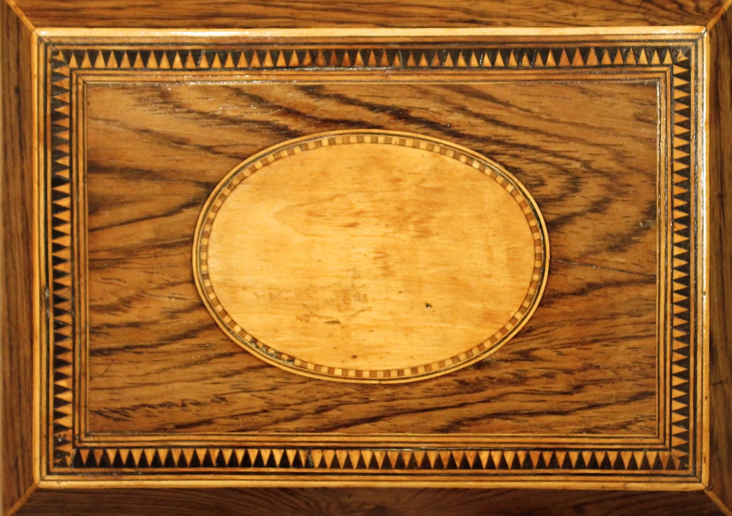 English Regency Rosewood Box on Brass Paw Feet
