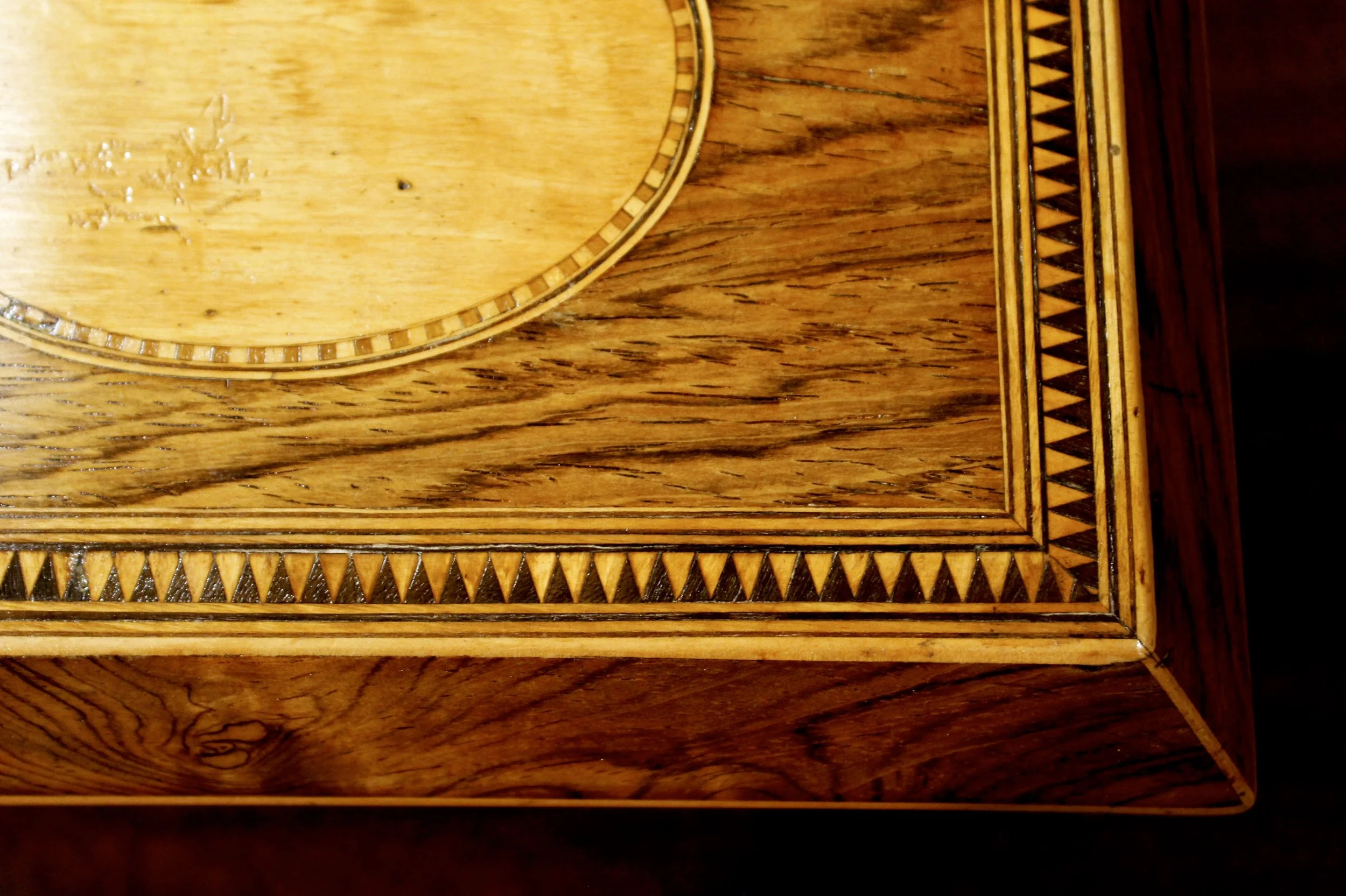 English Regency Rosewood Box on Brass Paw Feet
