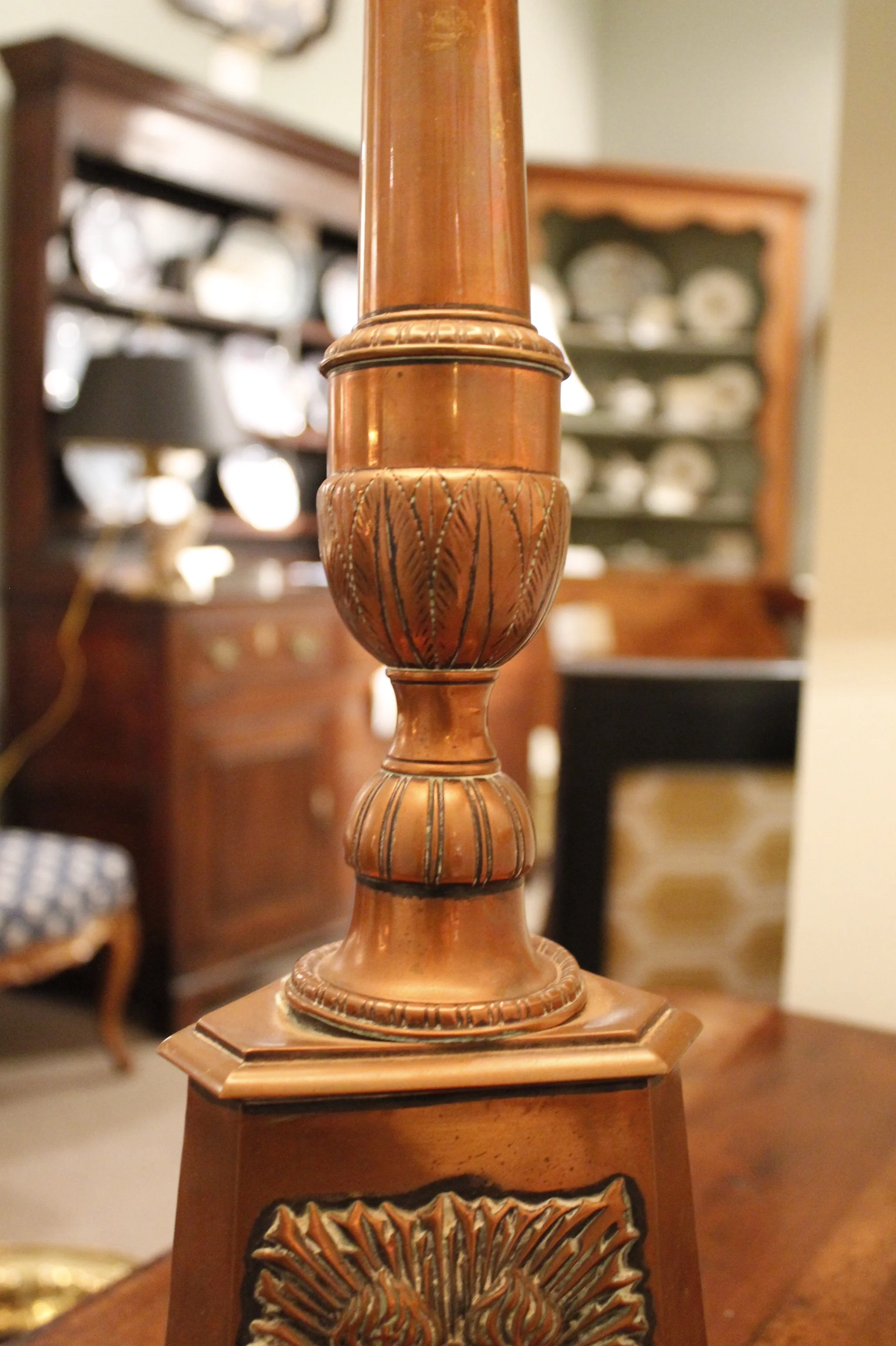 Antique Copper Pricket Lamp