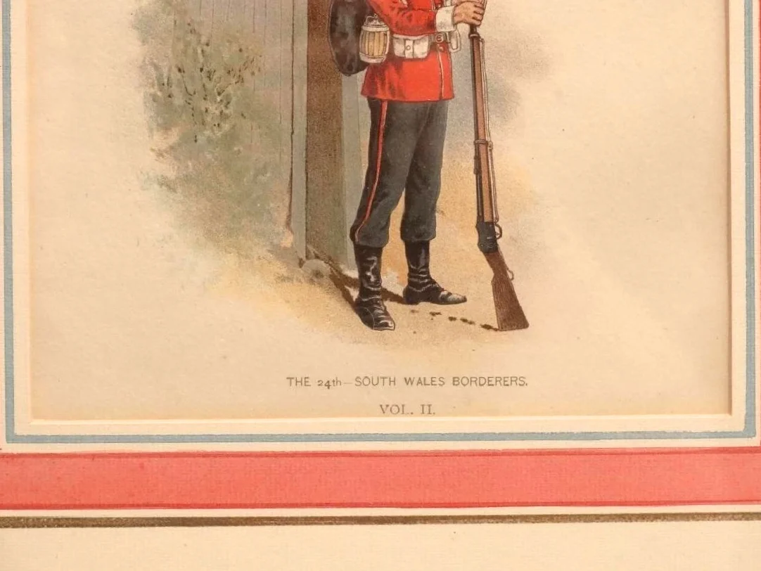 Set of Six Nicely Matted British Military Lithographs