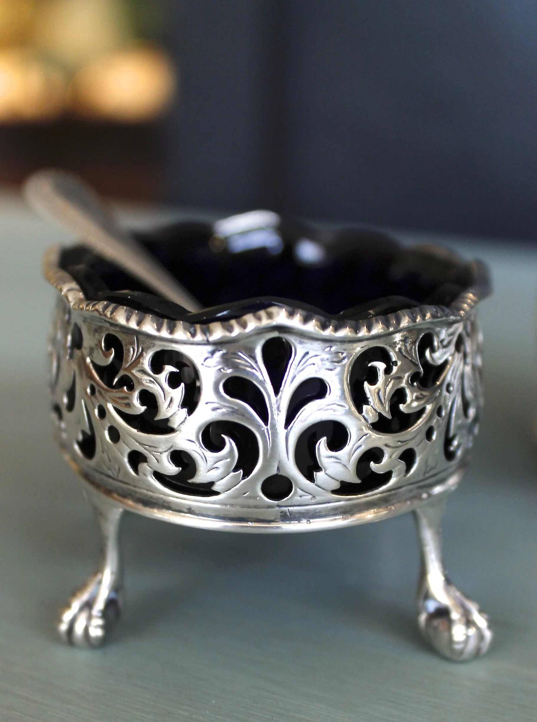English George III Period Sterling Salt Cellars, David and Robert Hennell