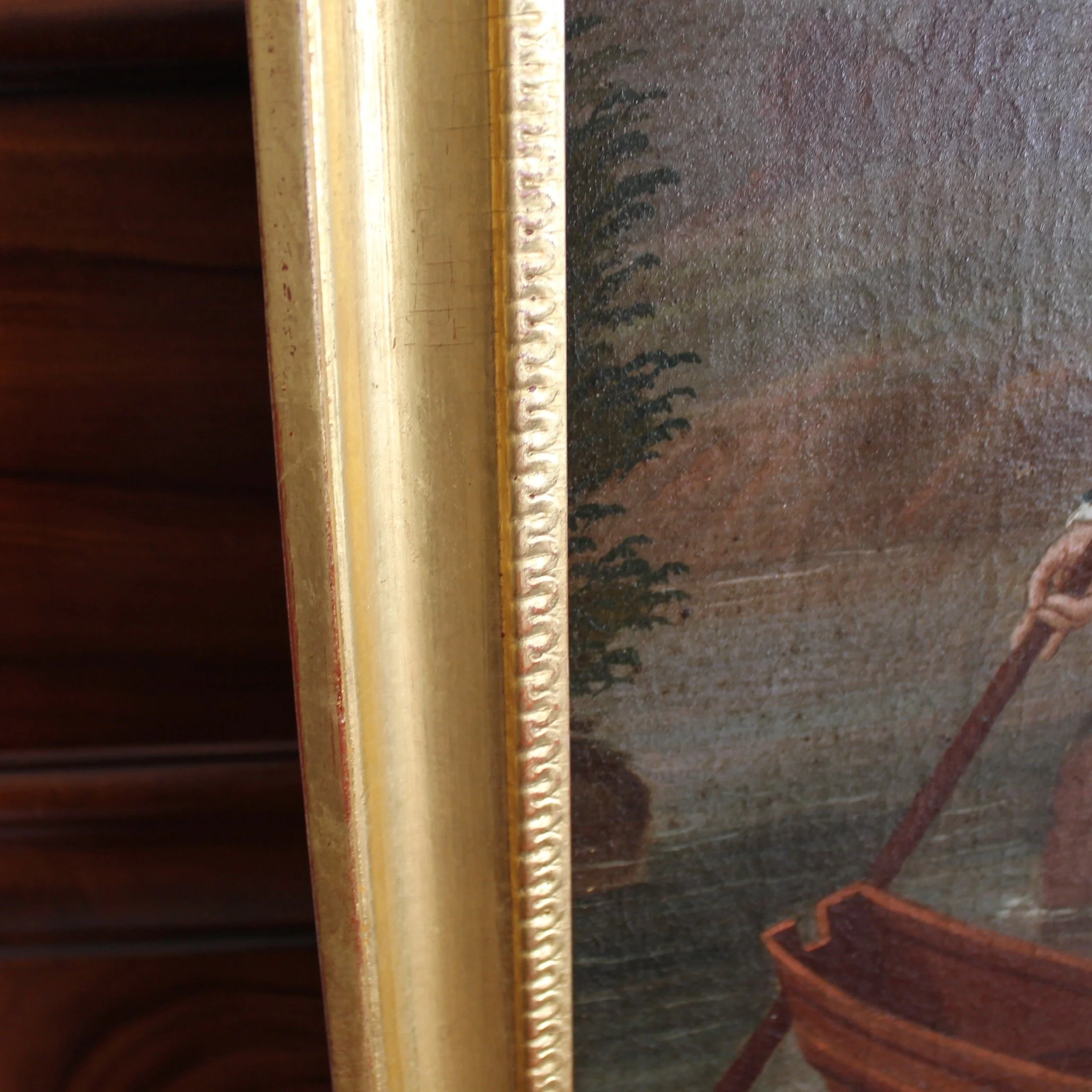 Continental-Trumeau-Gilt-Framed-Mirror-“Boating With Swans” -19th-Century (6)