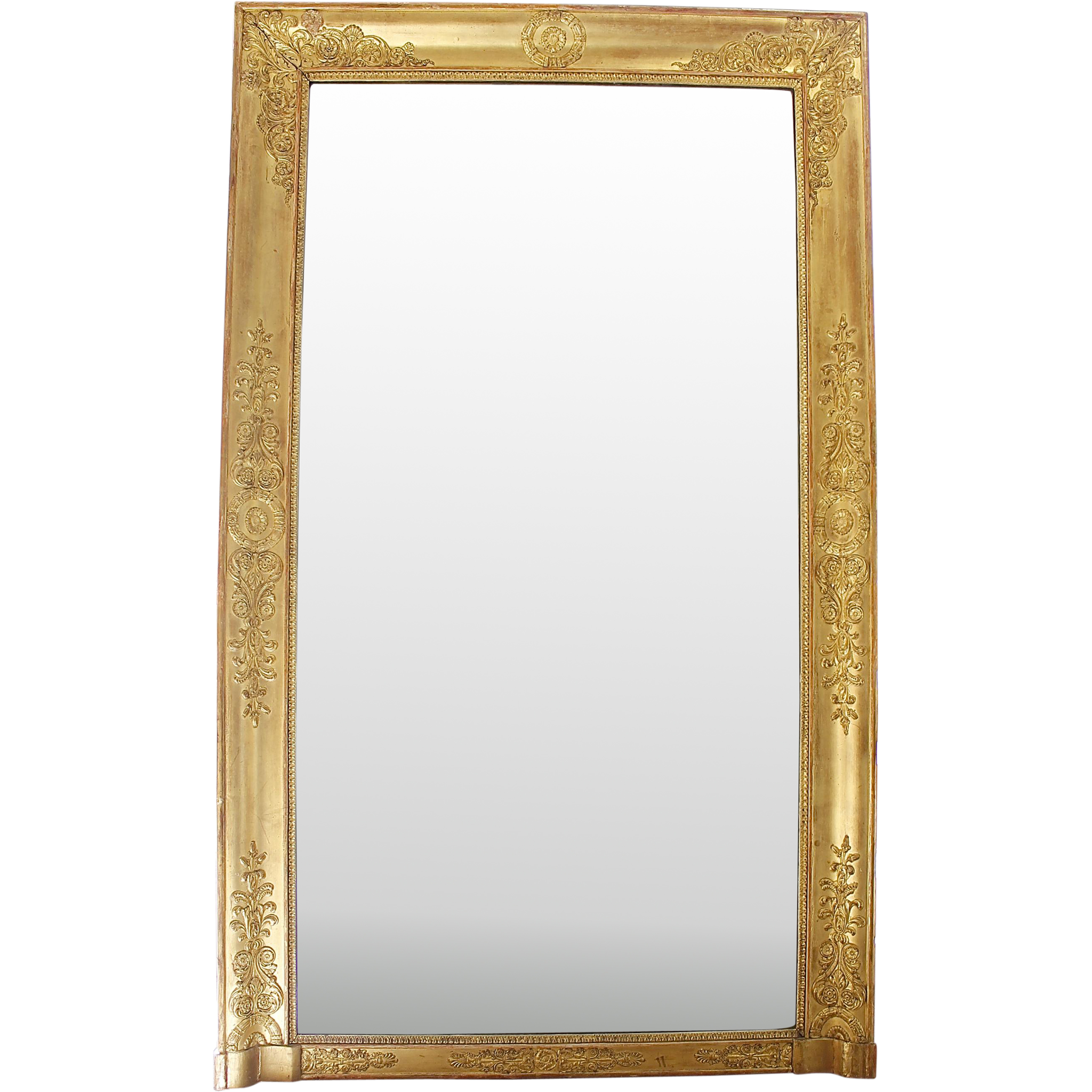 French Restauration Charles X Gilt Wood Pier Mirror