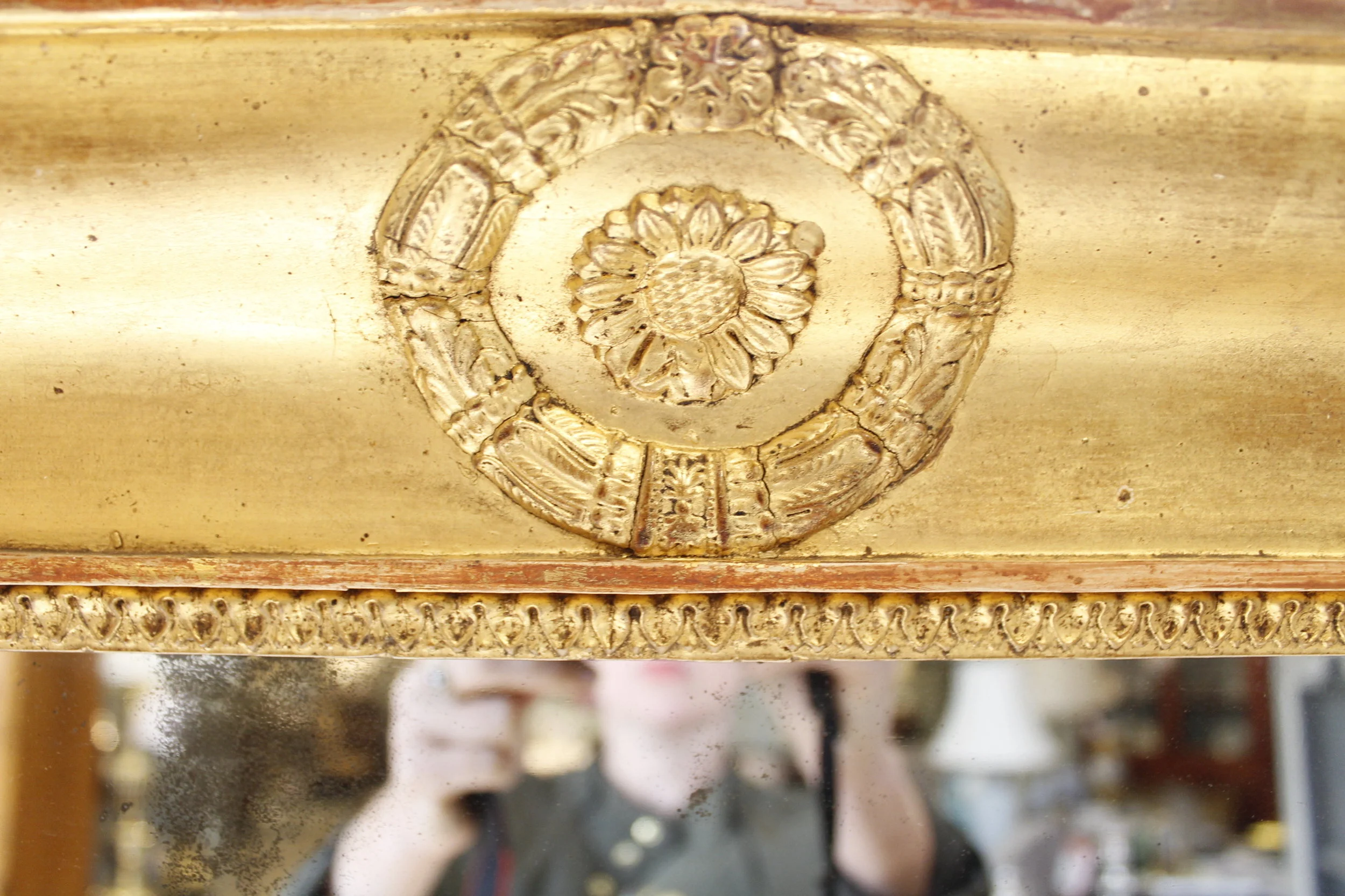 French Restauration Charles X Gilt Wood Pier Mirror