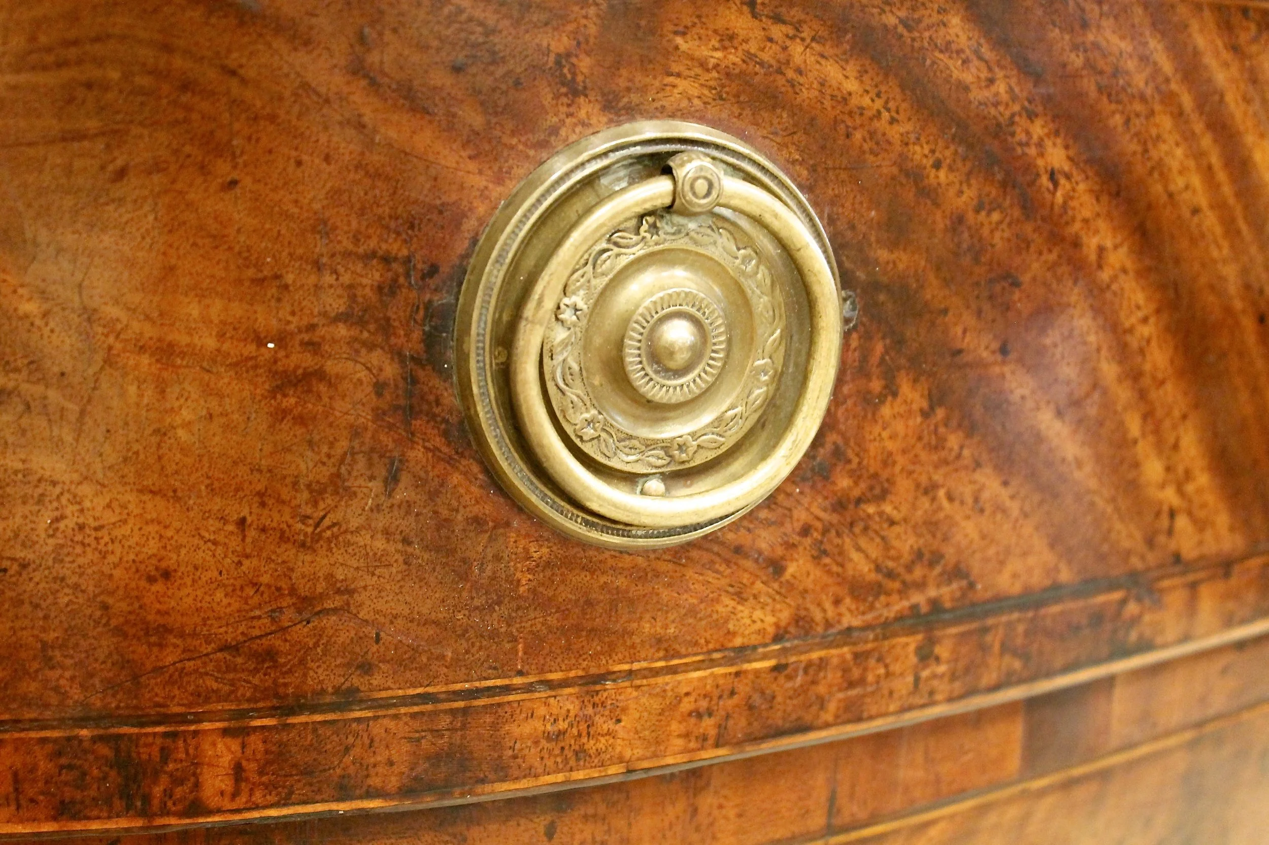 George III Inlaid Mahogany Breakfront Sideboard
